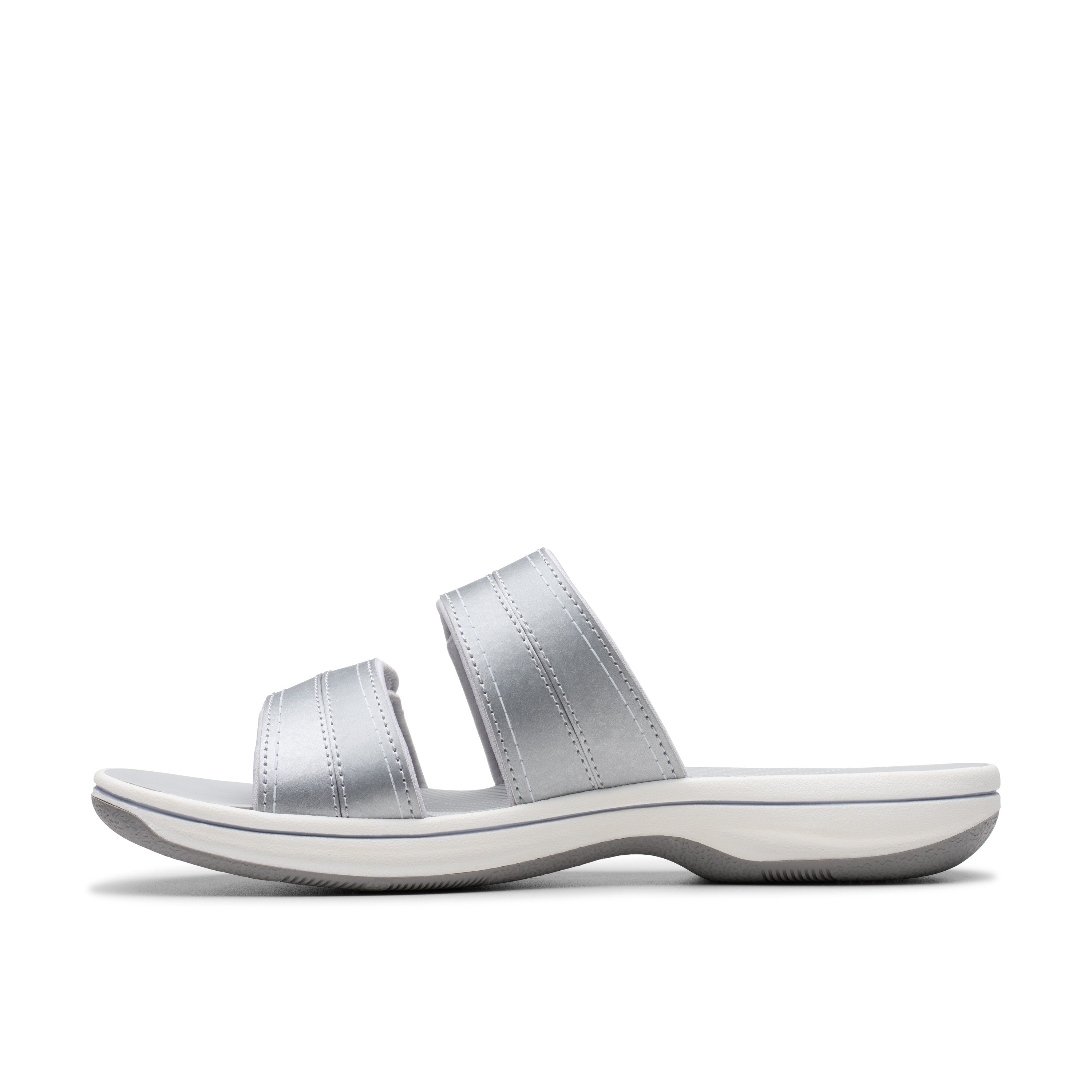 Clarks Women Silver Brinkley Maye Sandals