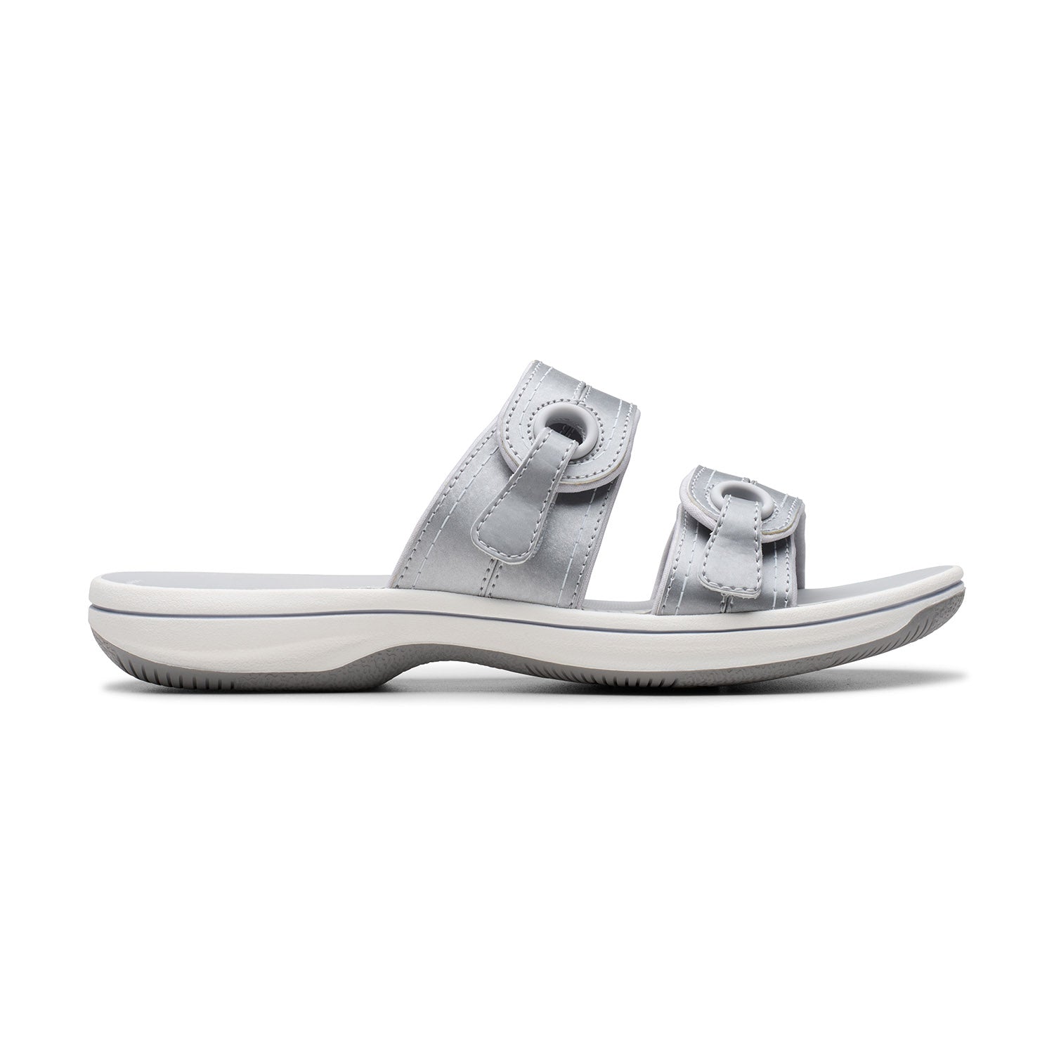 Clarks Women Brinkley Maye Silver Sandals