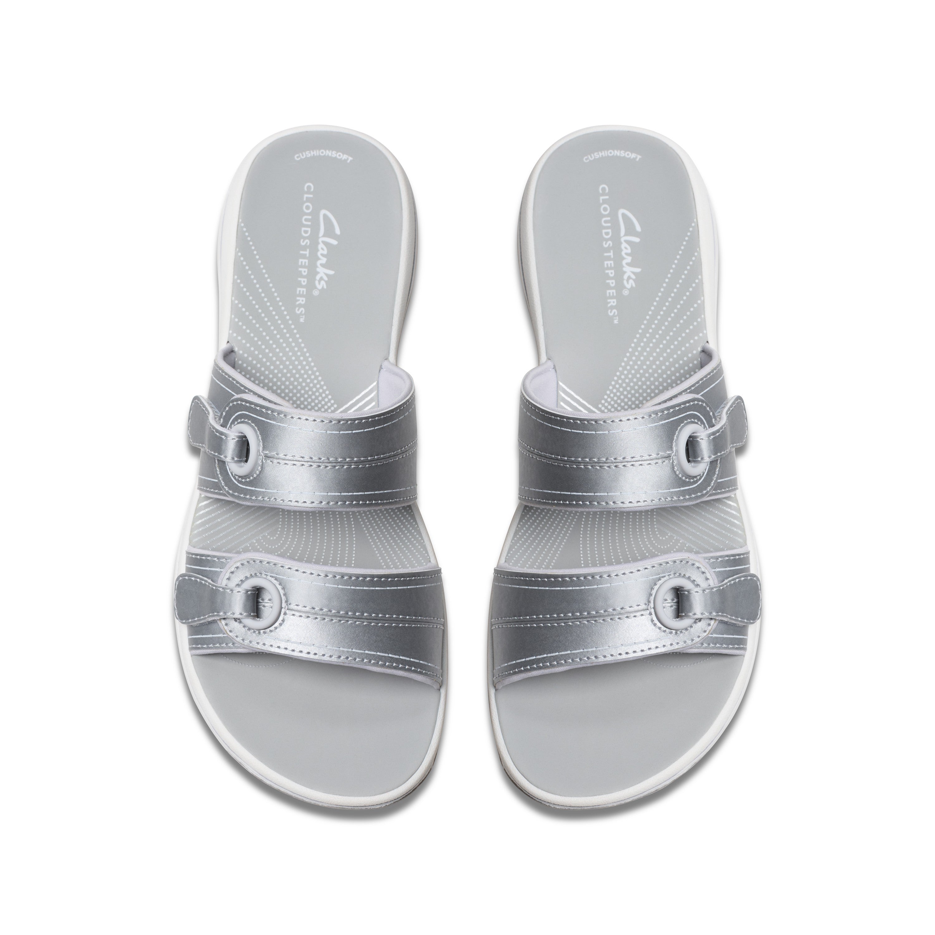 Clarks Women Silver Brinkley Maye Sandals