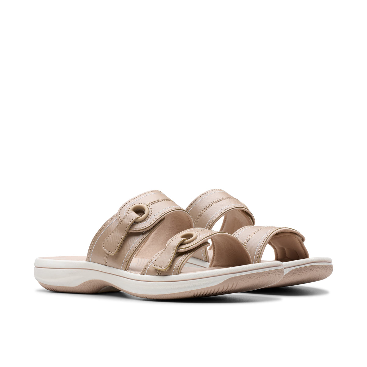 Clarks Women White-Pink Brinkley Maye Sandals