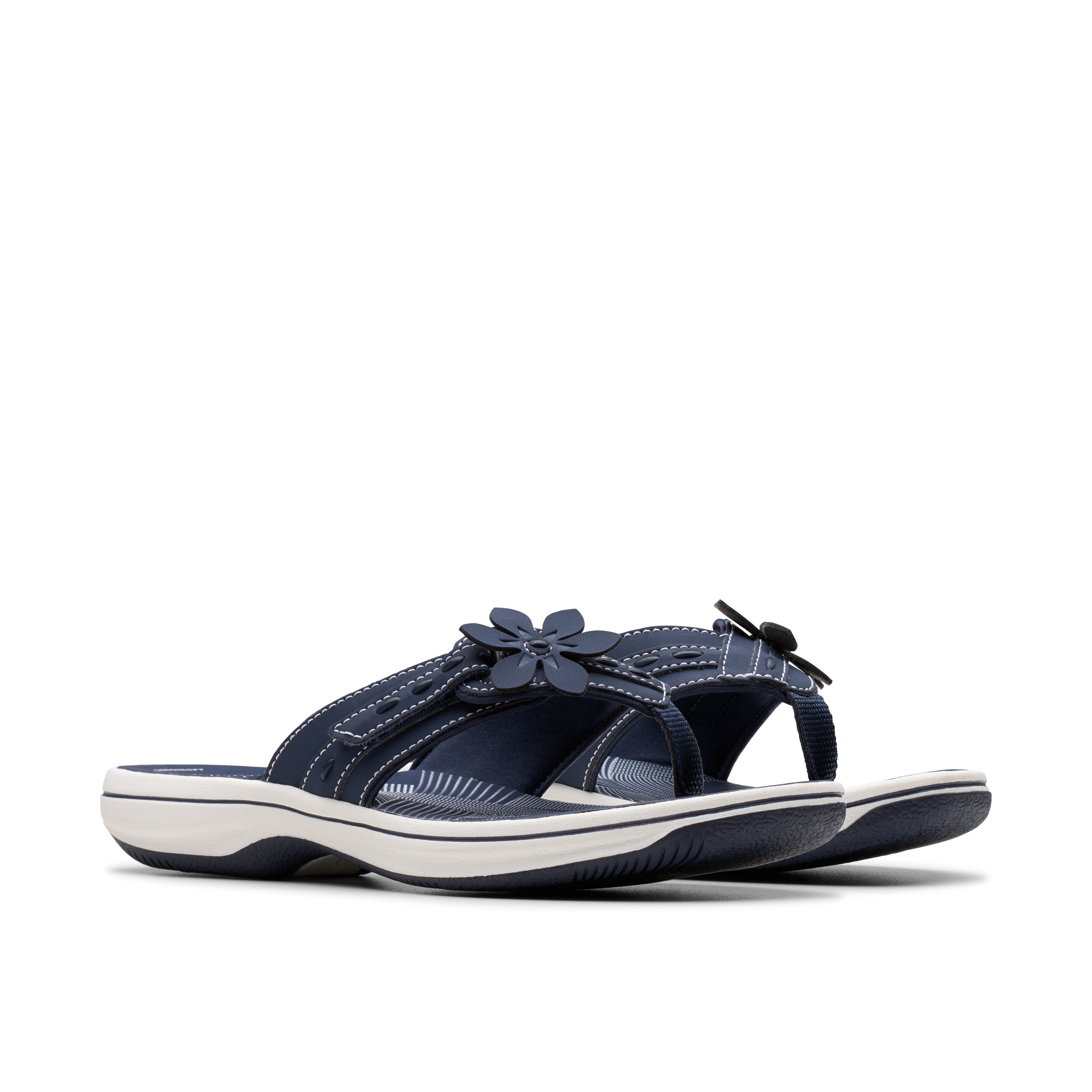 Clarks Women Blue-Navy Brinkley Opal Sandals