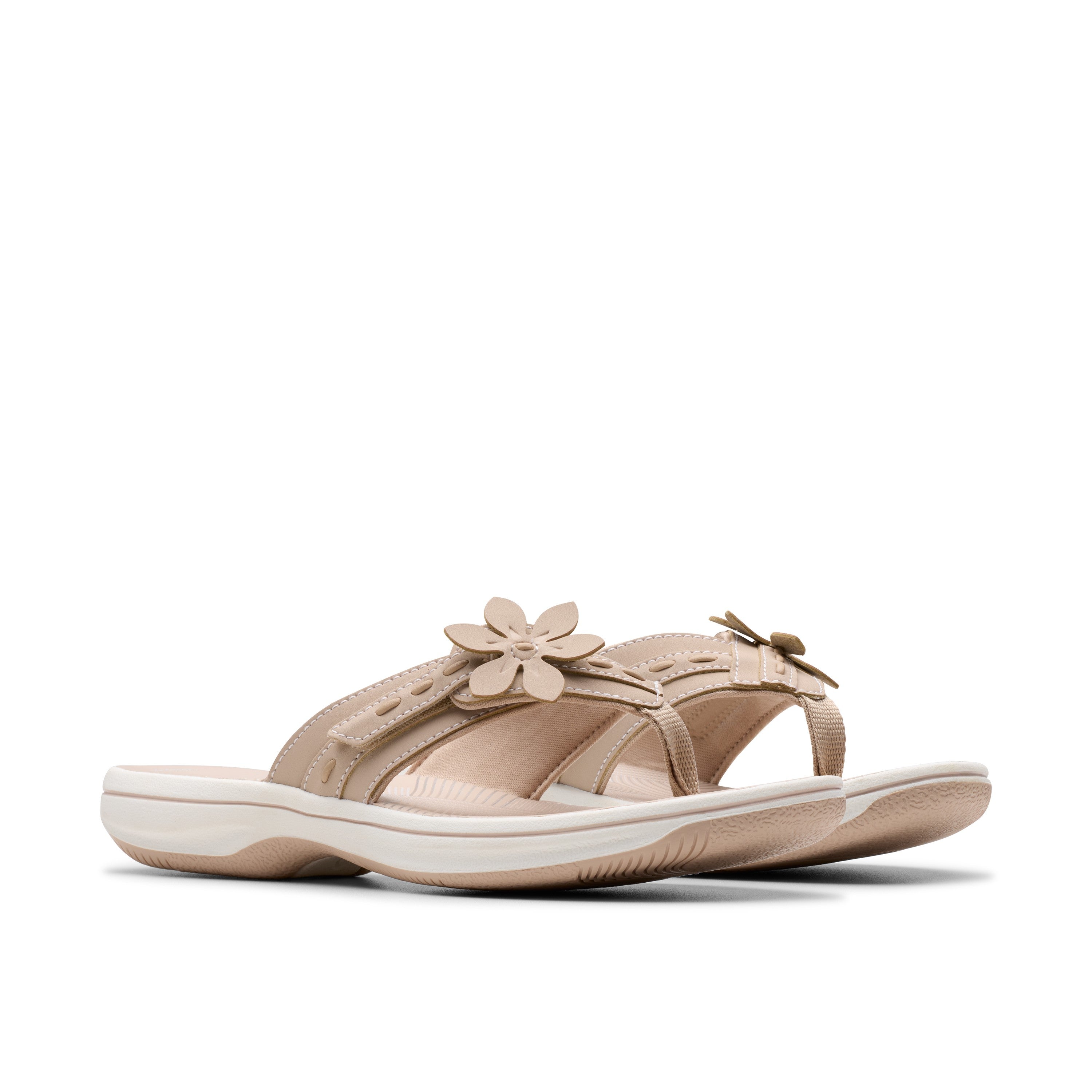 Clarks Women Beigesuede Brinkley Opal Sandals