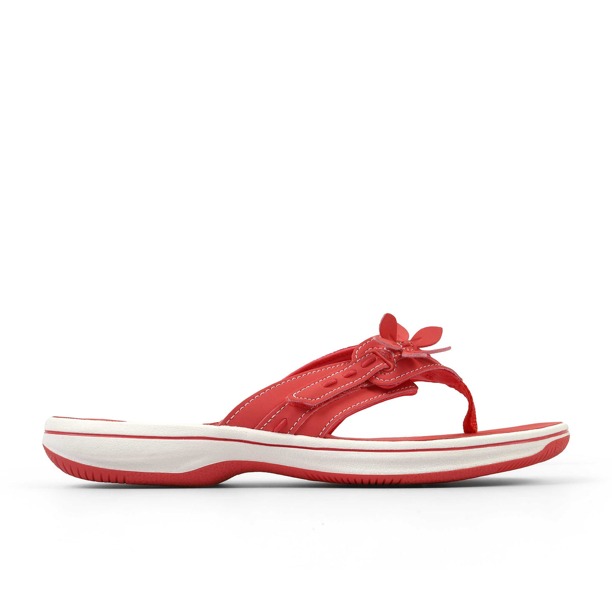 Clarks Women Brinkley Opal Coral Flip Flop - Coral / 4