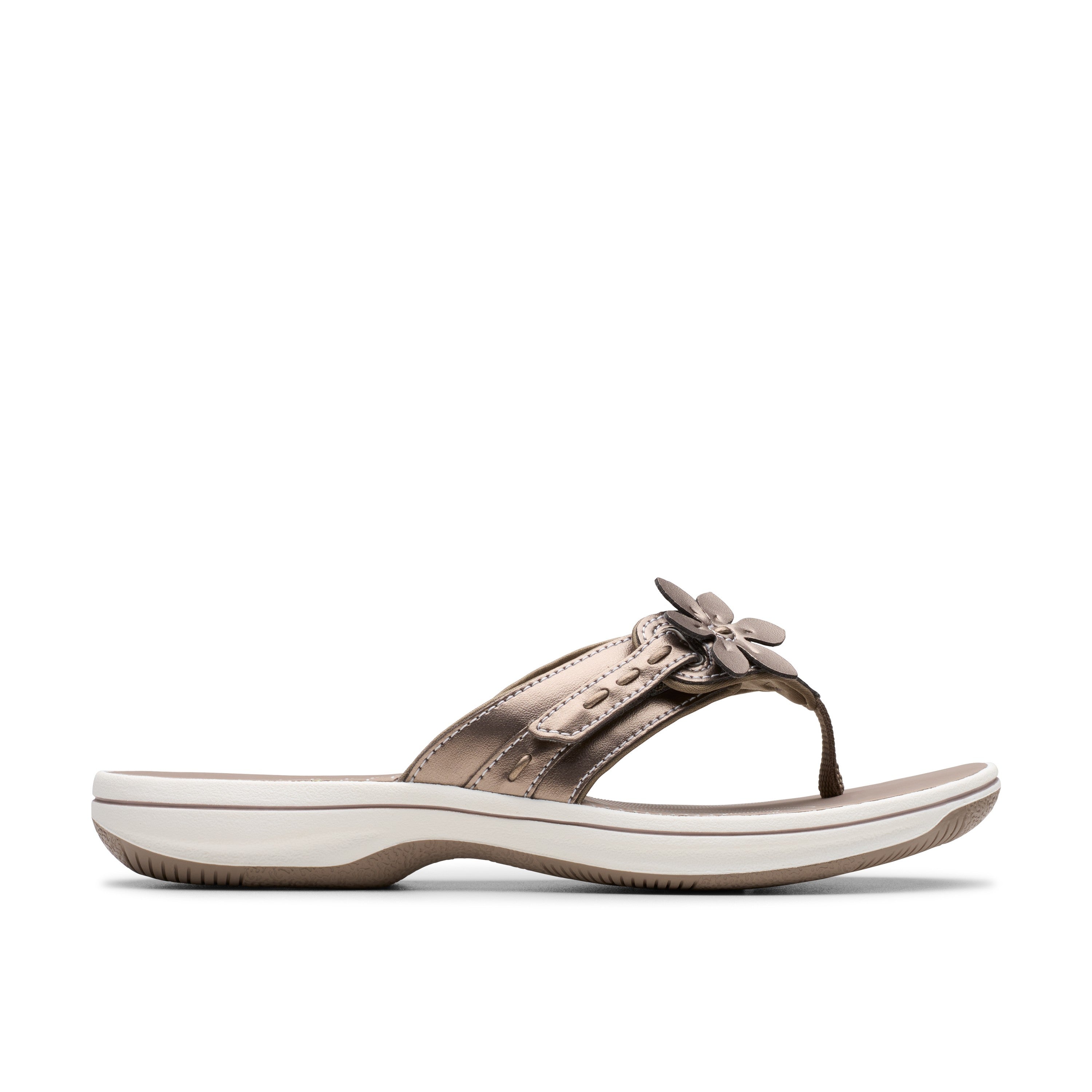 Clarks Women Black-Grey Brinkley Opal Sandals