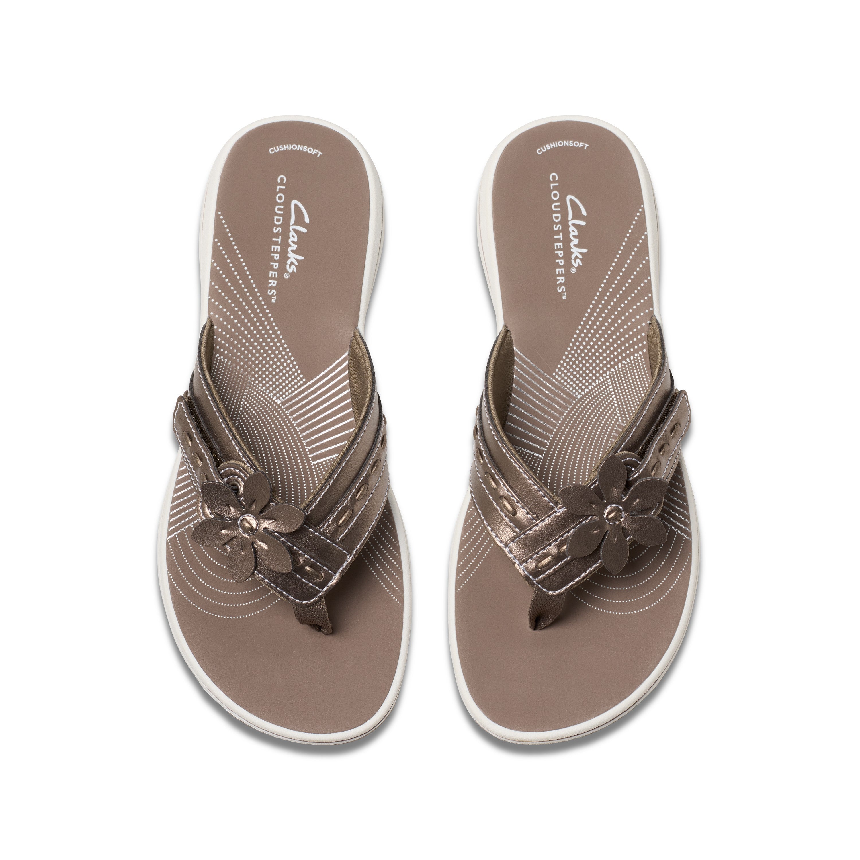 Clarks Women Black-Grey Brinkley Opal Sandals