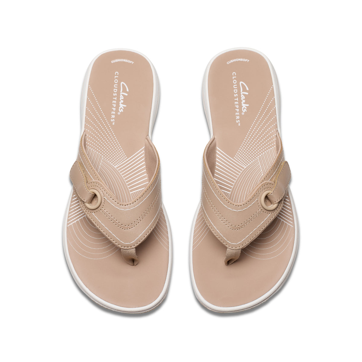 Clarks Women Beige Brinkley Reyna Sandals