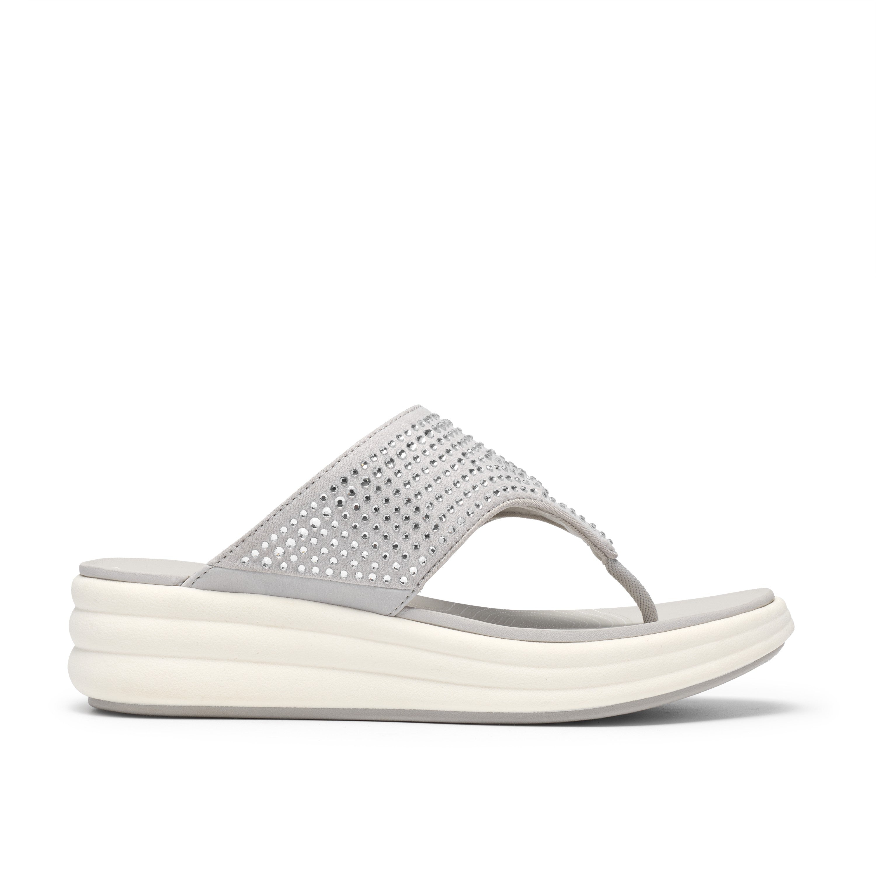Clarks Women Silver Drift Jaunt Sandals