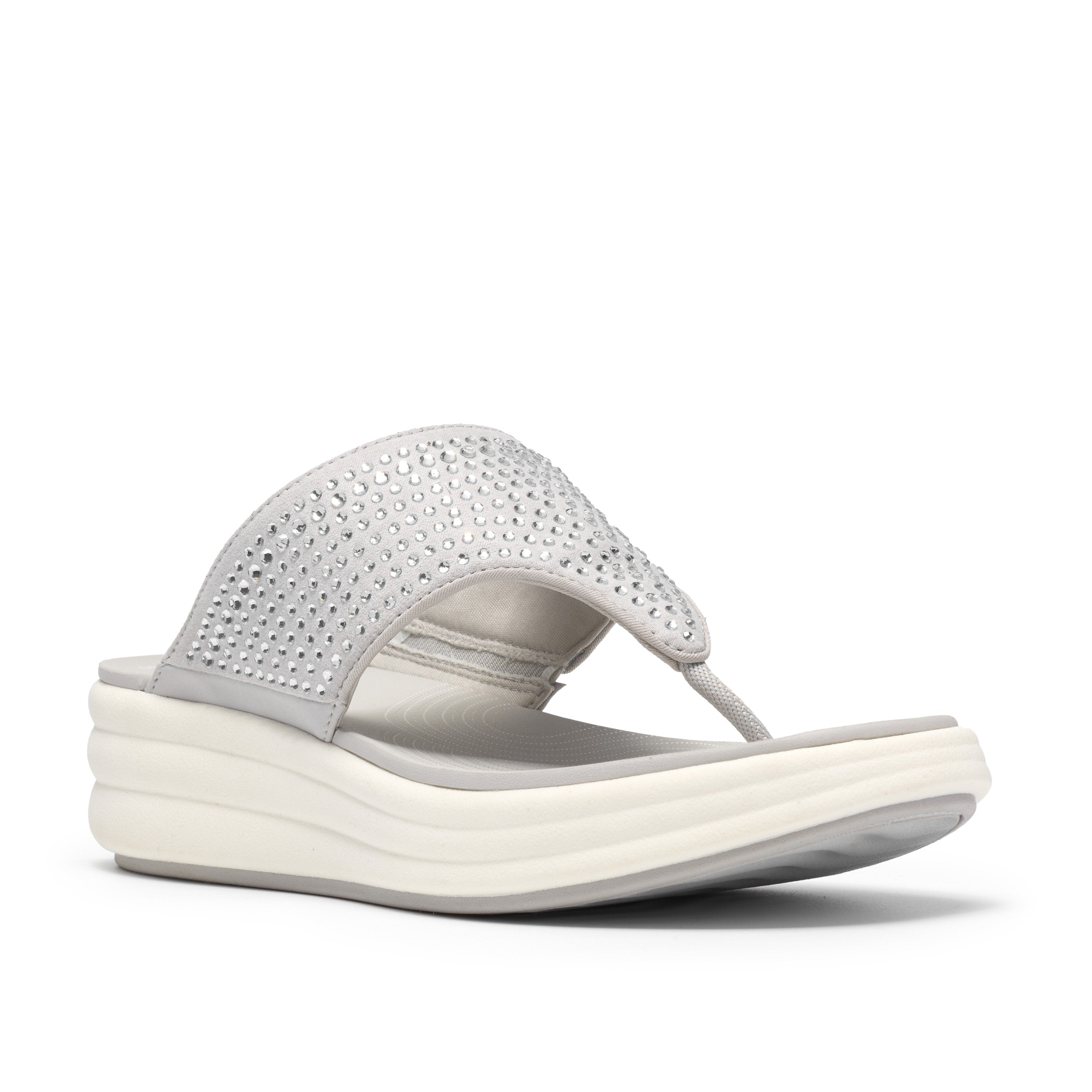 Clarks Women Silver Drift Jaunt Sandals