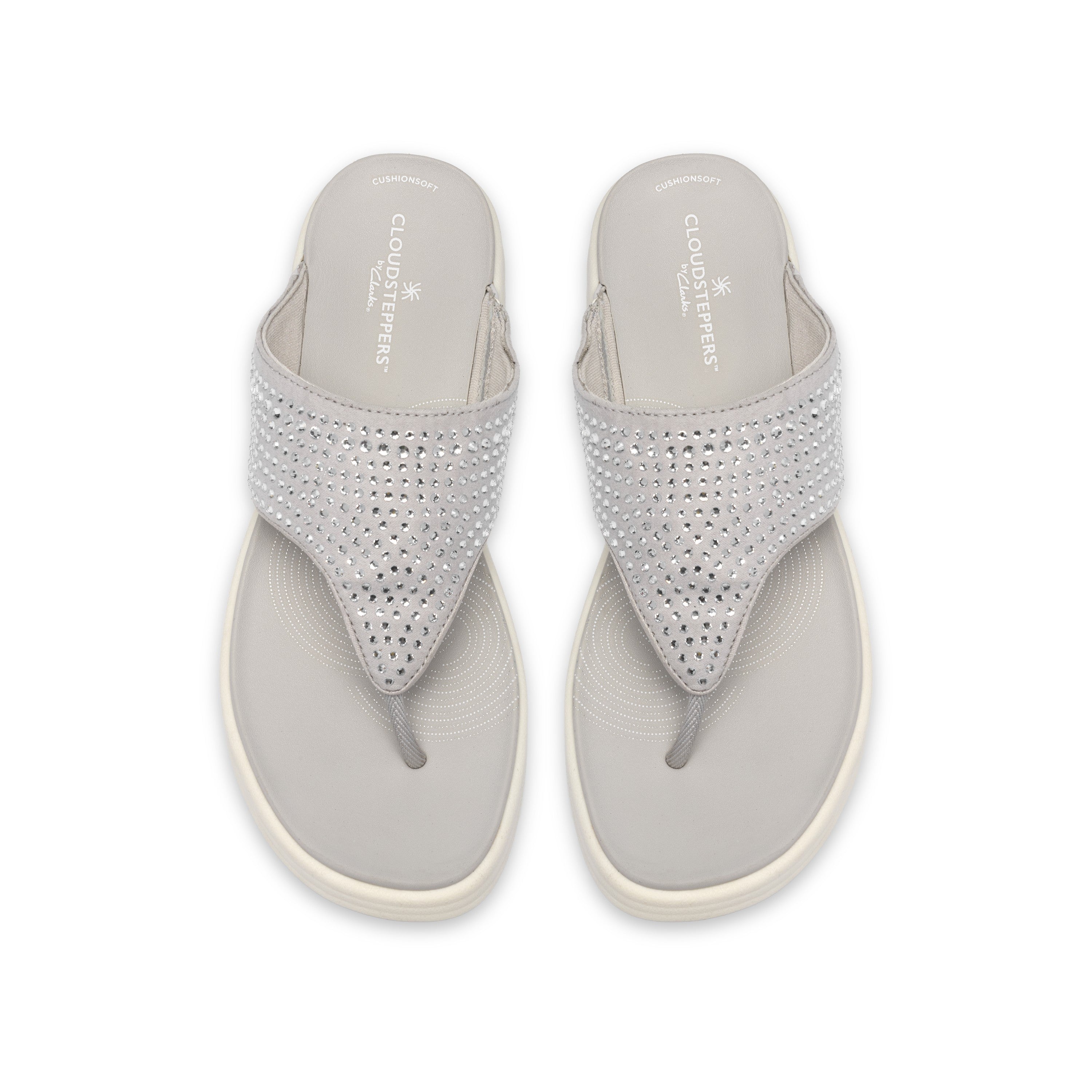 Clarks Women Silver Drift Jaunt Sandals