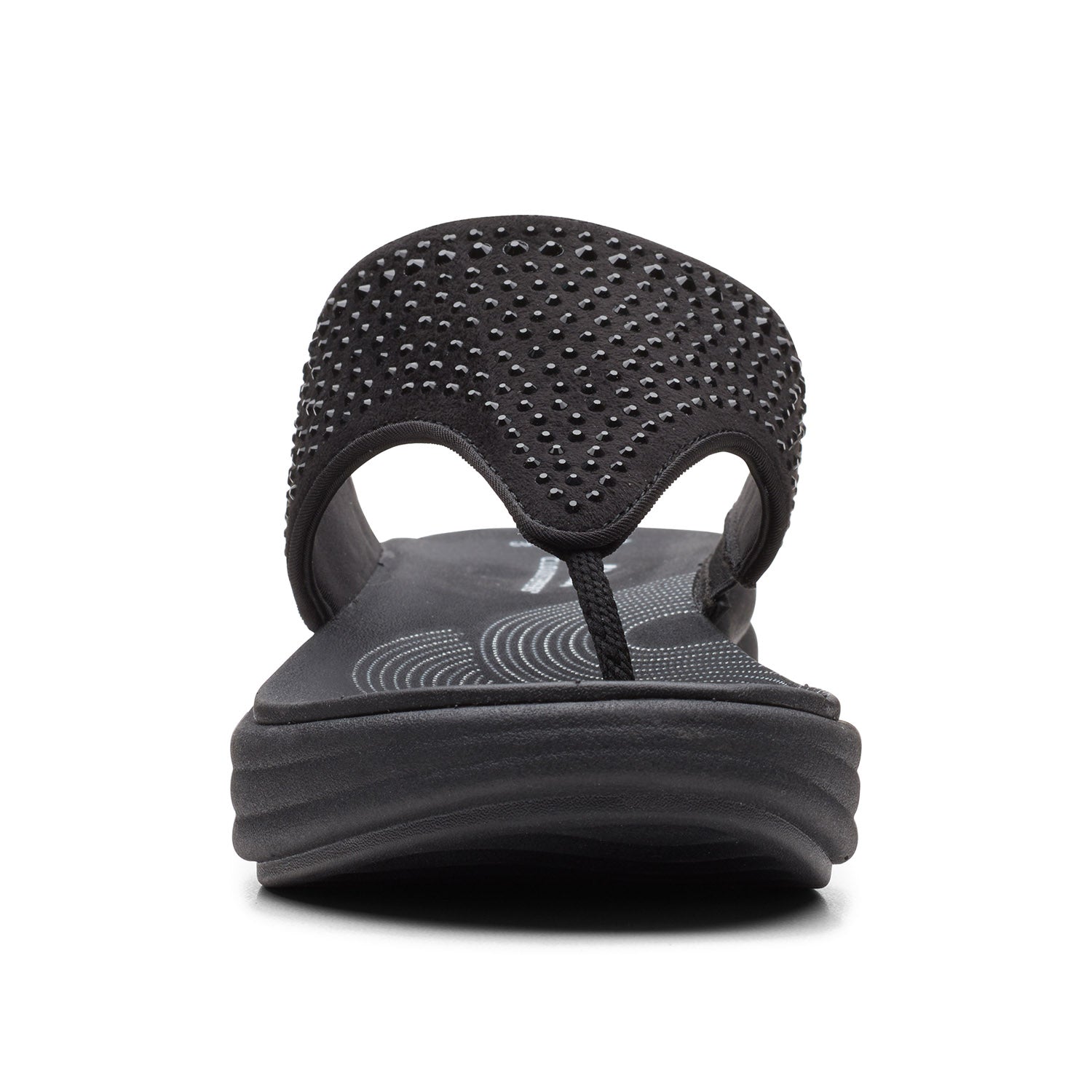 Clarks Women Blacksuede Drift Jaunt Sandals