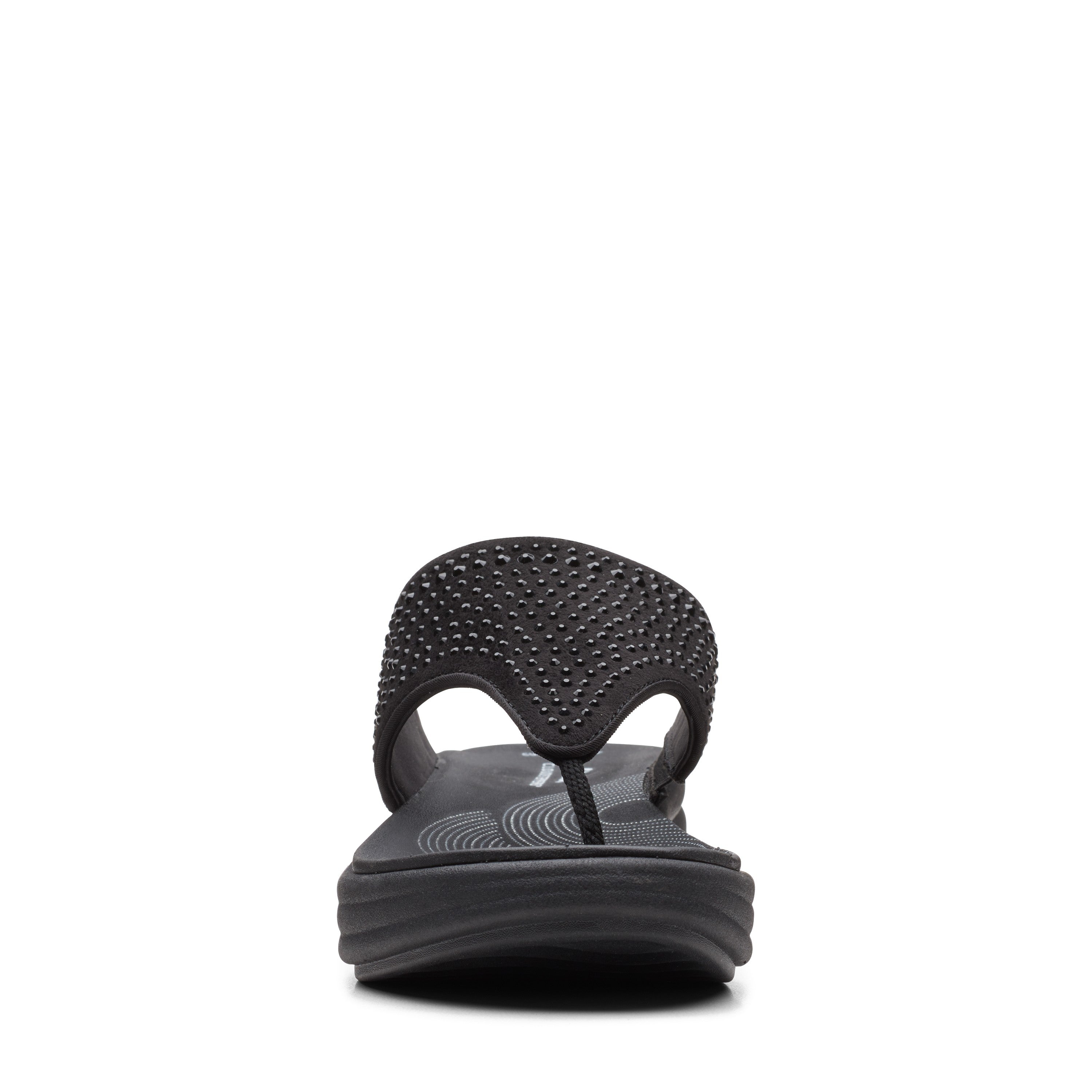 Clarks Women Blacksuede Drift Jaunt Sandals