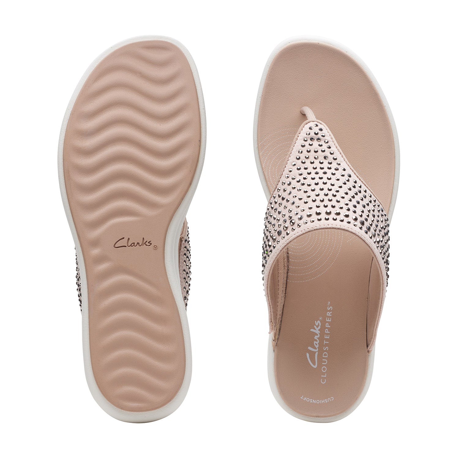 Clarks Women Light Pink Drift Jaunt Sandals
