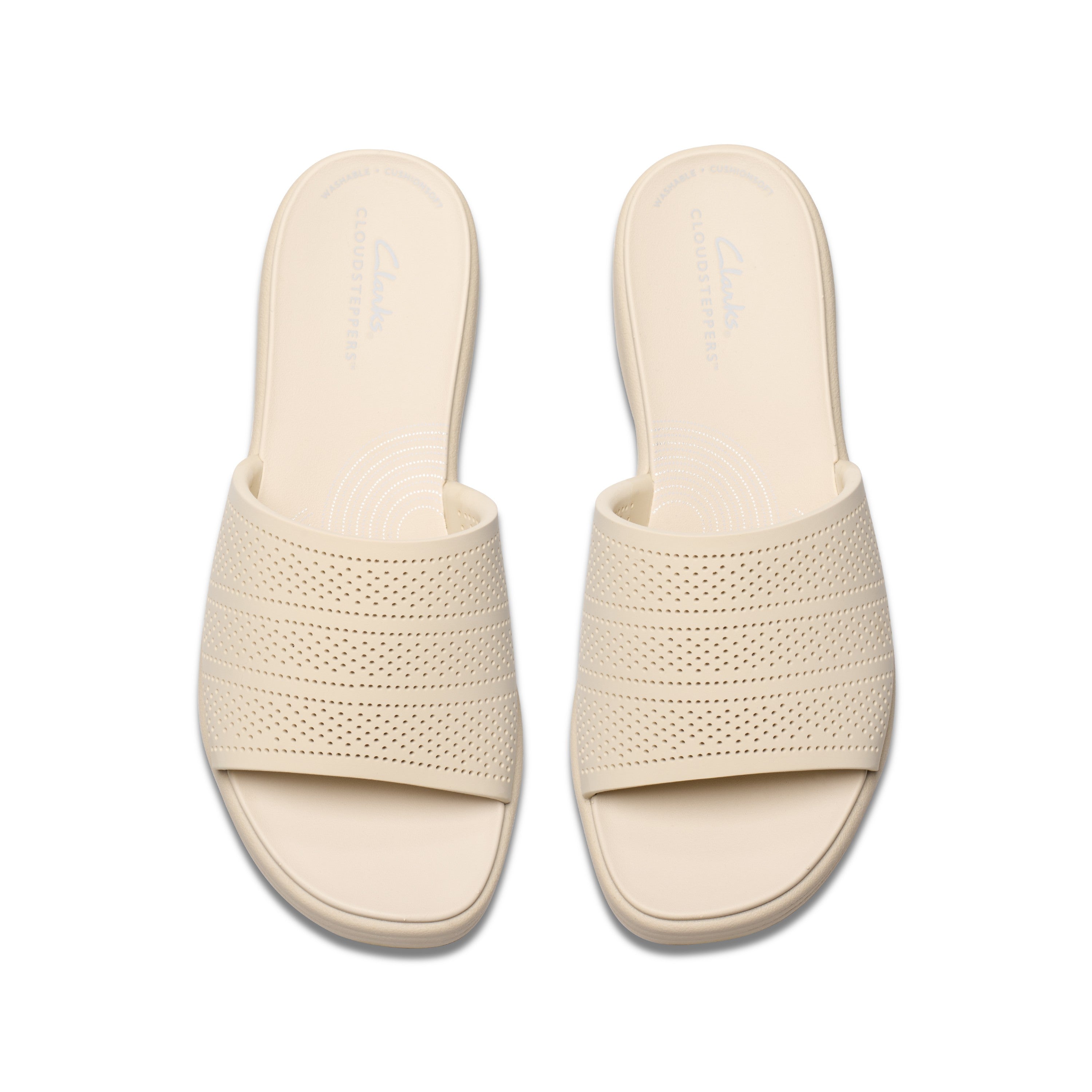 Clarks Women Off-White Drift Twist Sandals