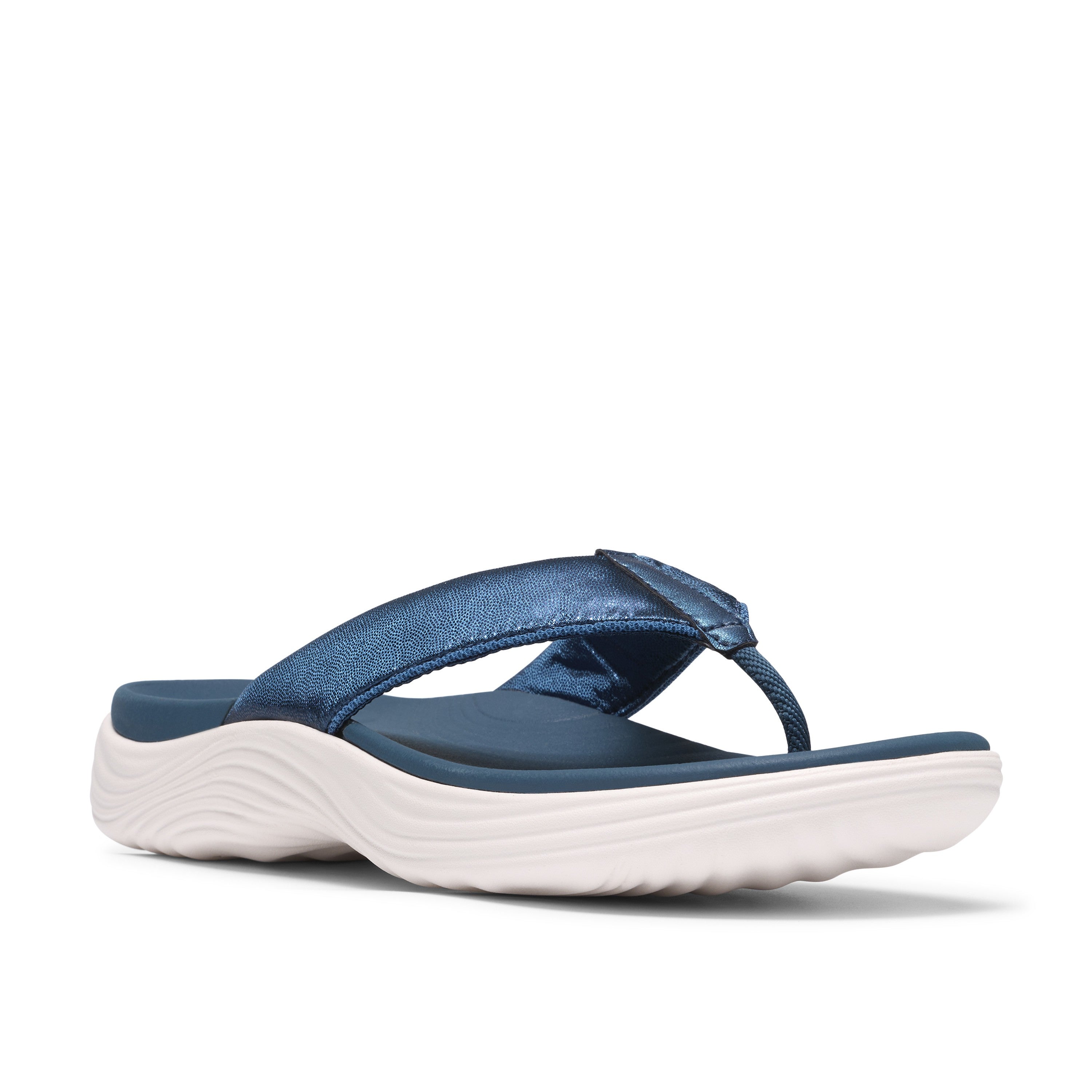 Clarks Women Blue Multi Lola Point Sandals