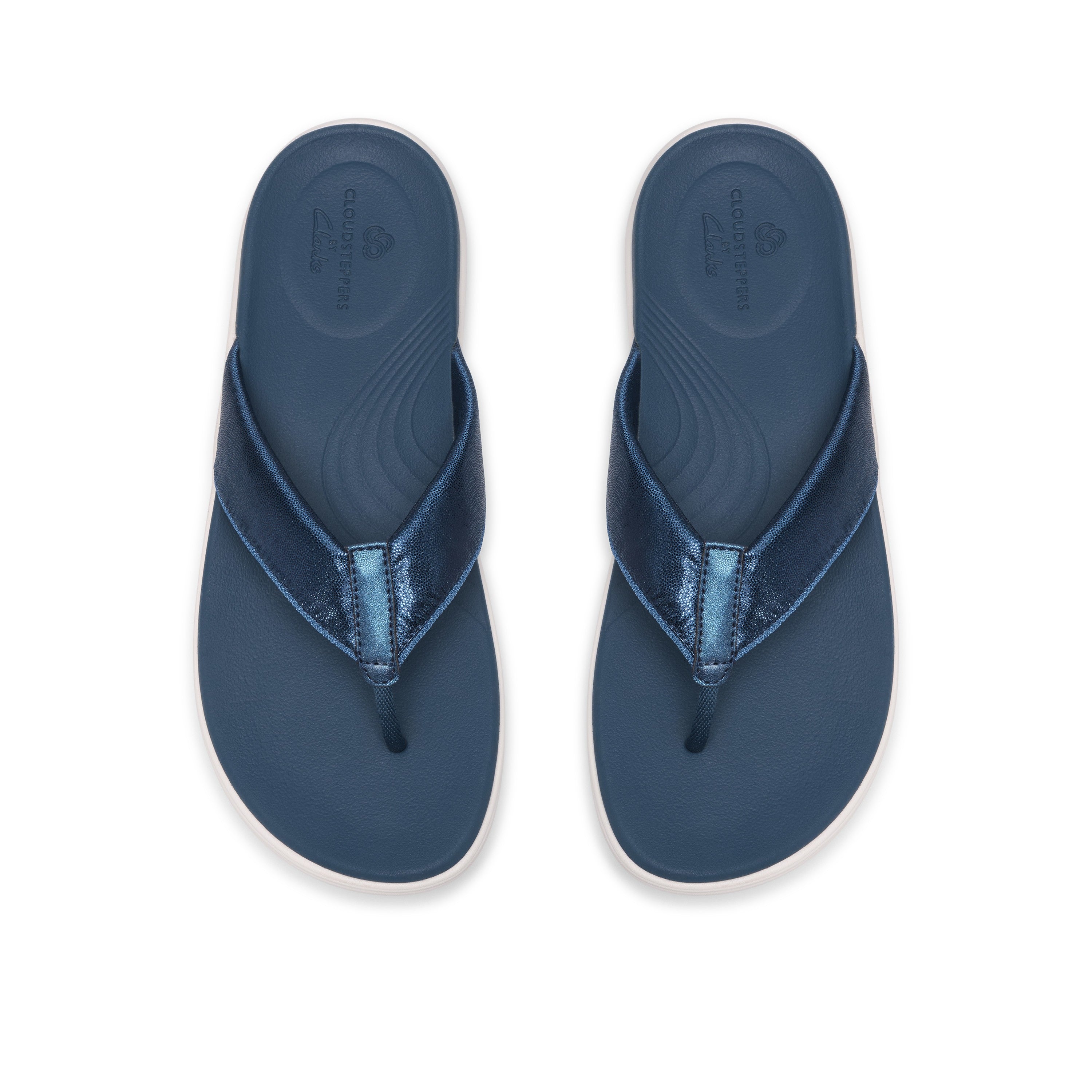 Clarks Women Blue Multi Lola Point Sandals