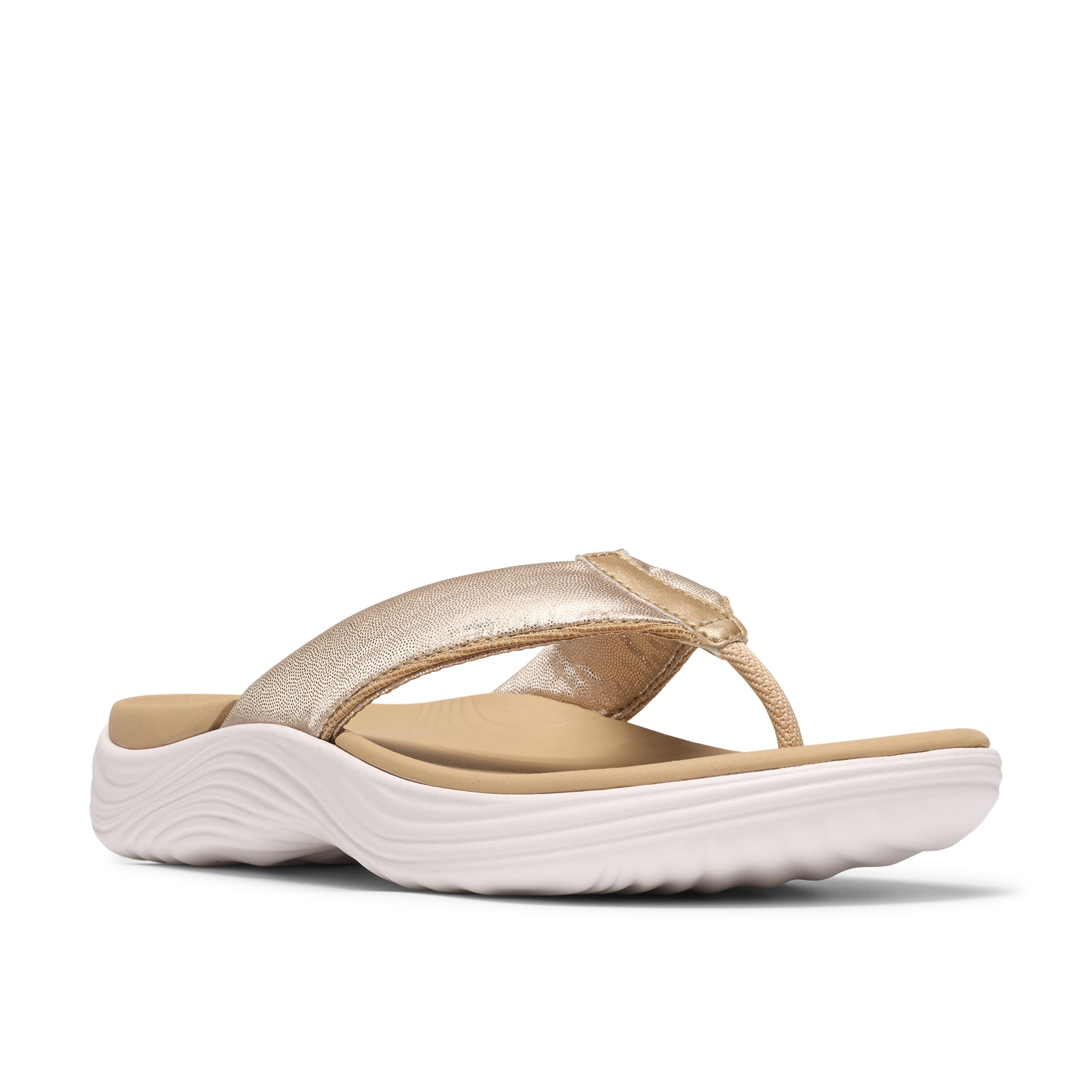 Clarks Women Beigemulti Lola Point Sandals