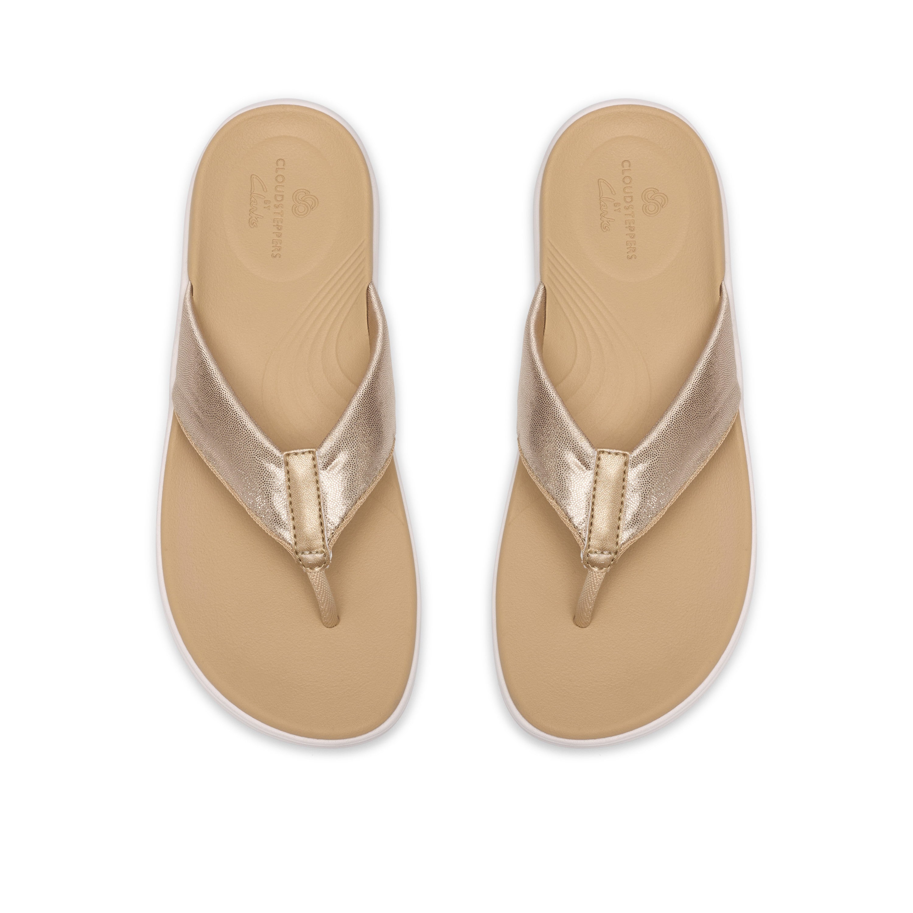 Clarks Women Beigemulti Lola Point Sandals