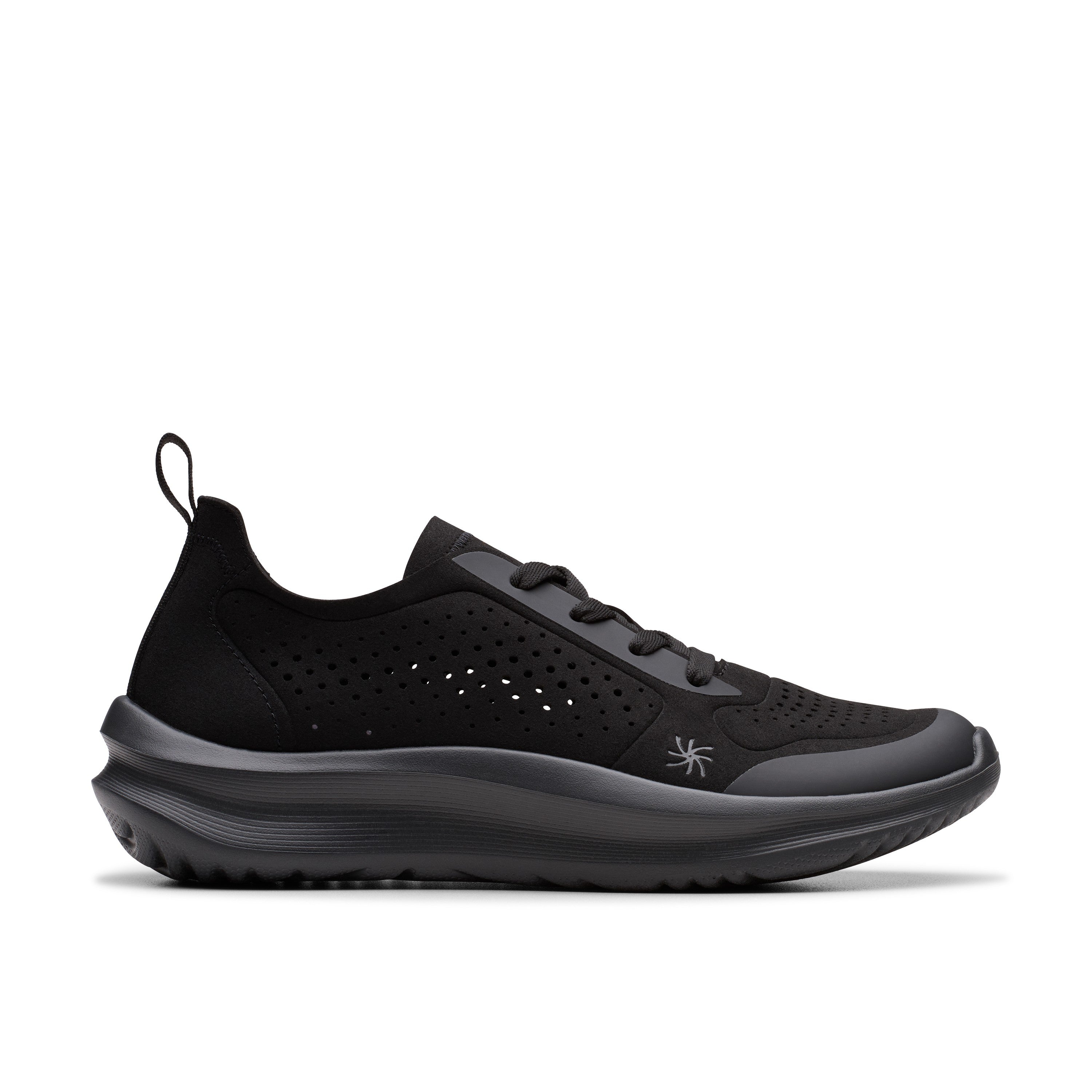 Clarks Women Black Solevana Tie Shoes