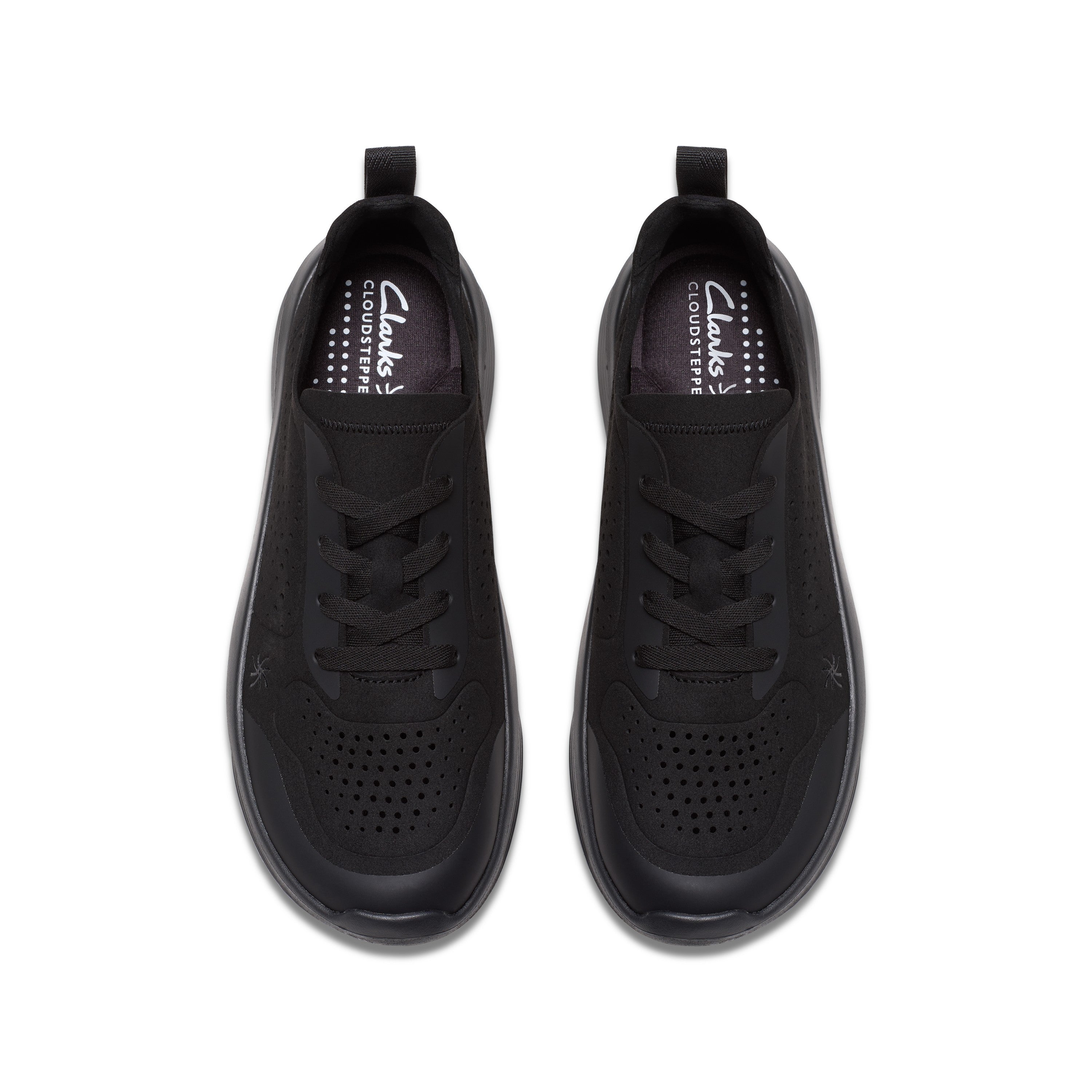 Clarks Women Black Solevana Tie Shoes