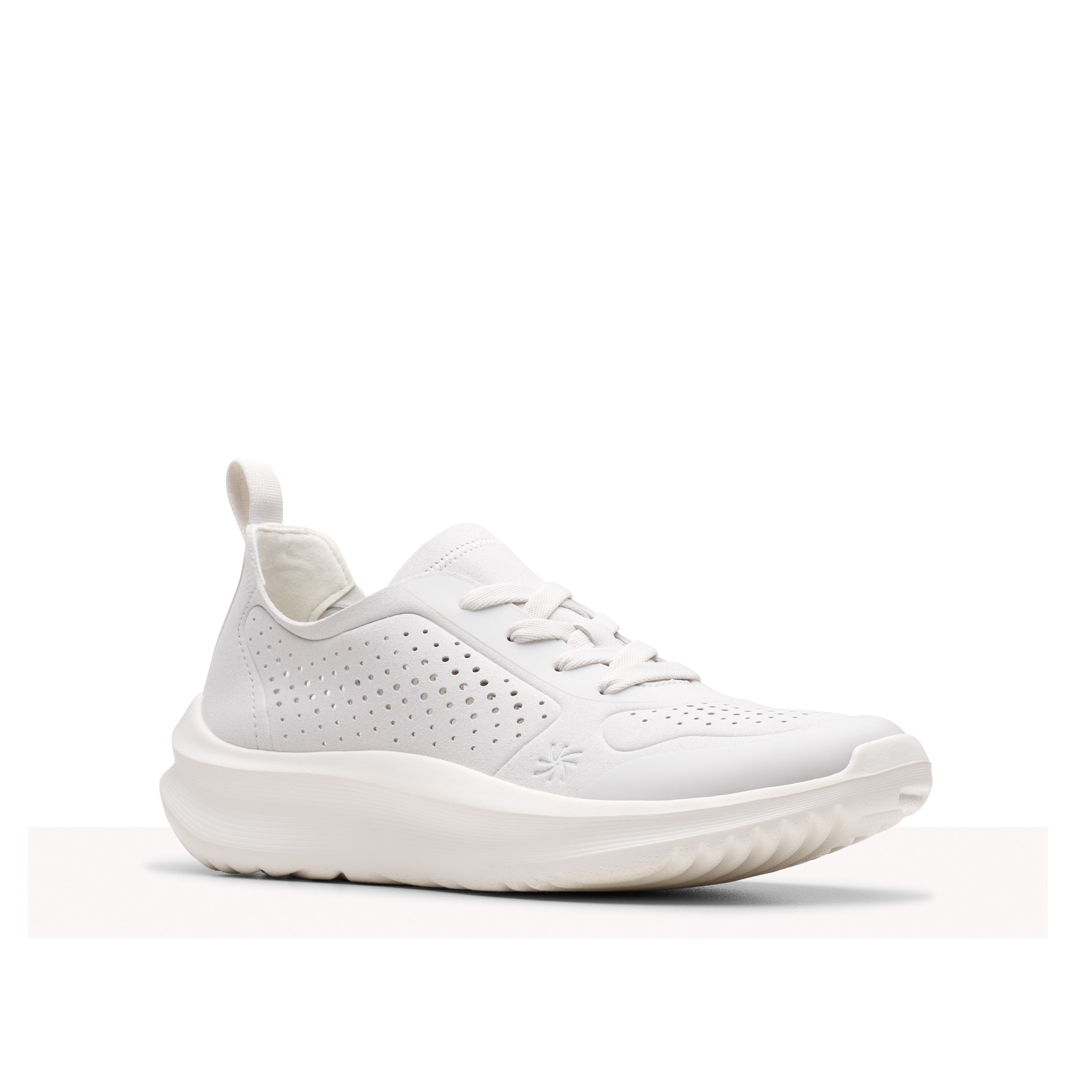 Clarks Women Off-White Solevana Tie Shoes