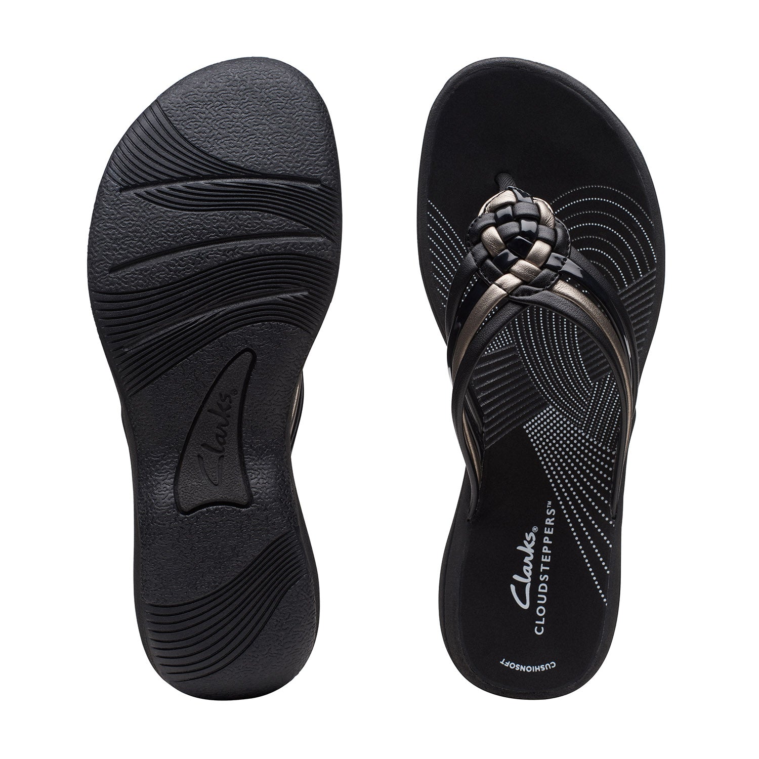 Clarks Women Gun Metal Brinkley Coral Sandals