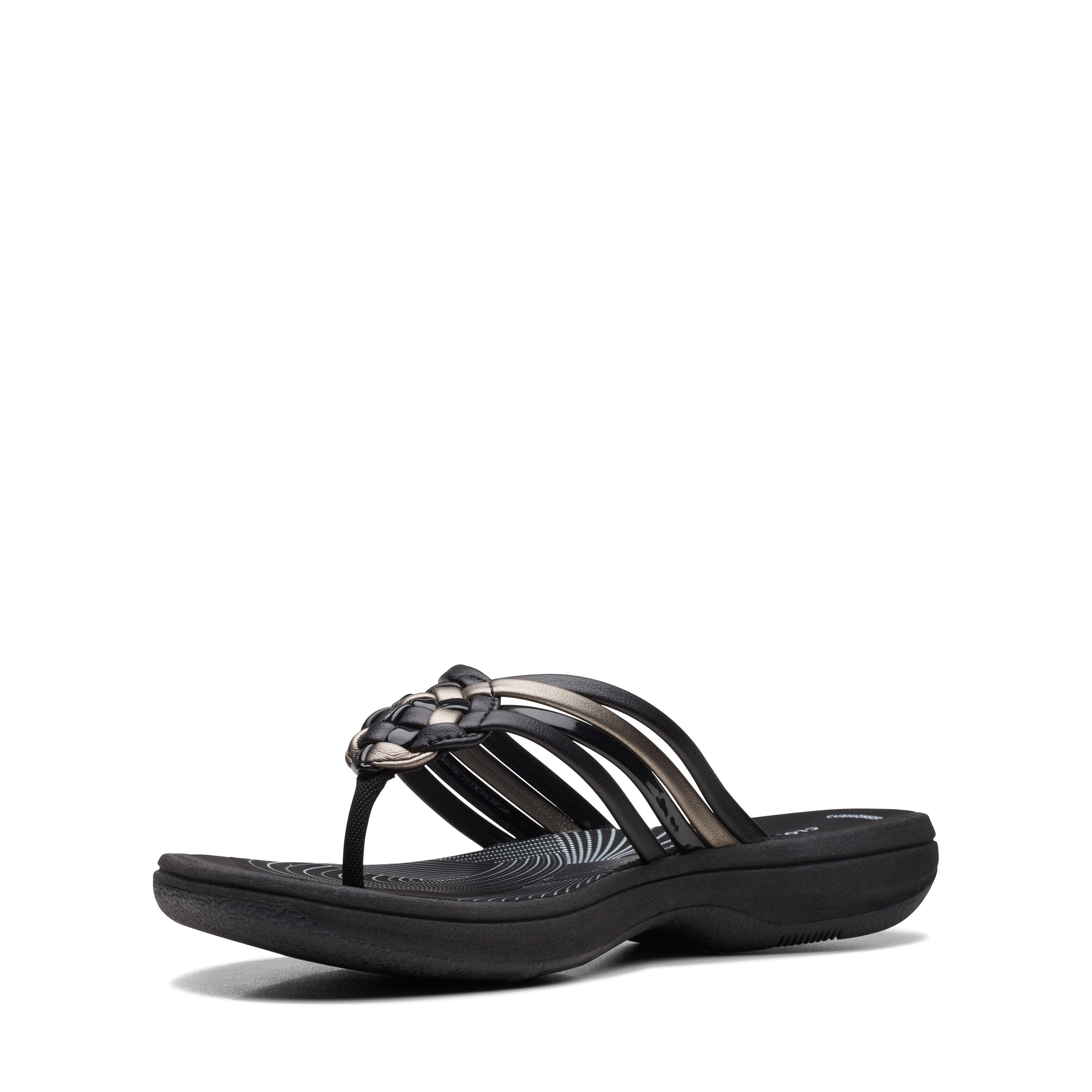 Clarks Women Gun Metal Brinkley Coral Sandals