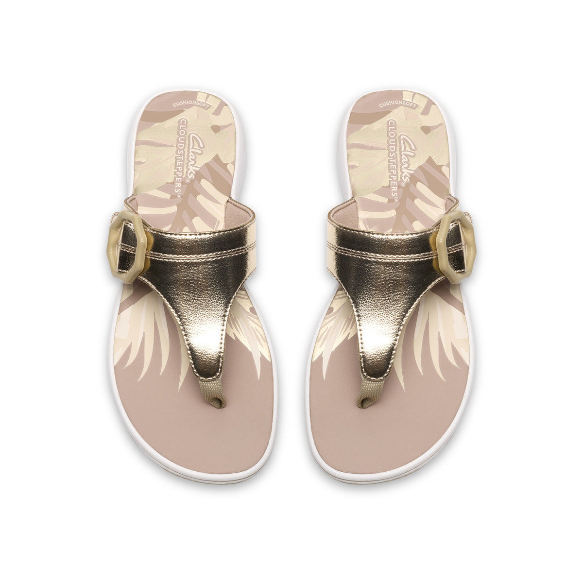 Clarks Women Gold Brinkley Cove Sandals