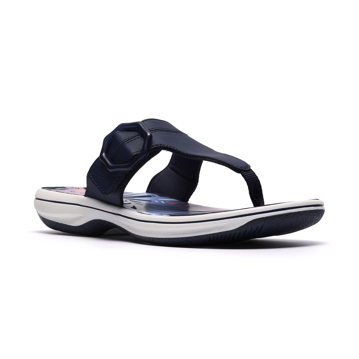 Clarks Women Brinkley Cove Blue-Navy Sandals