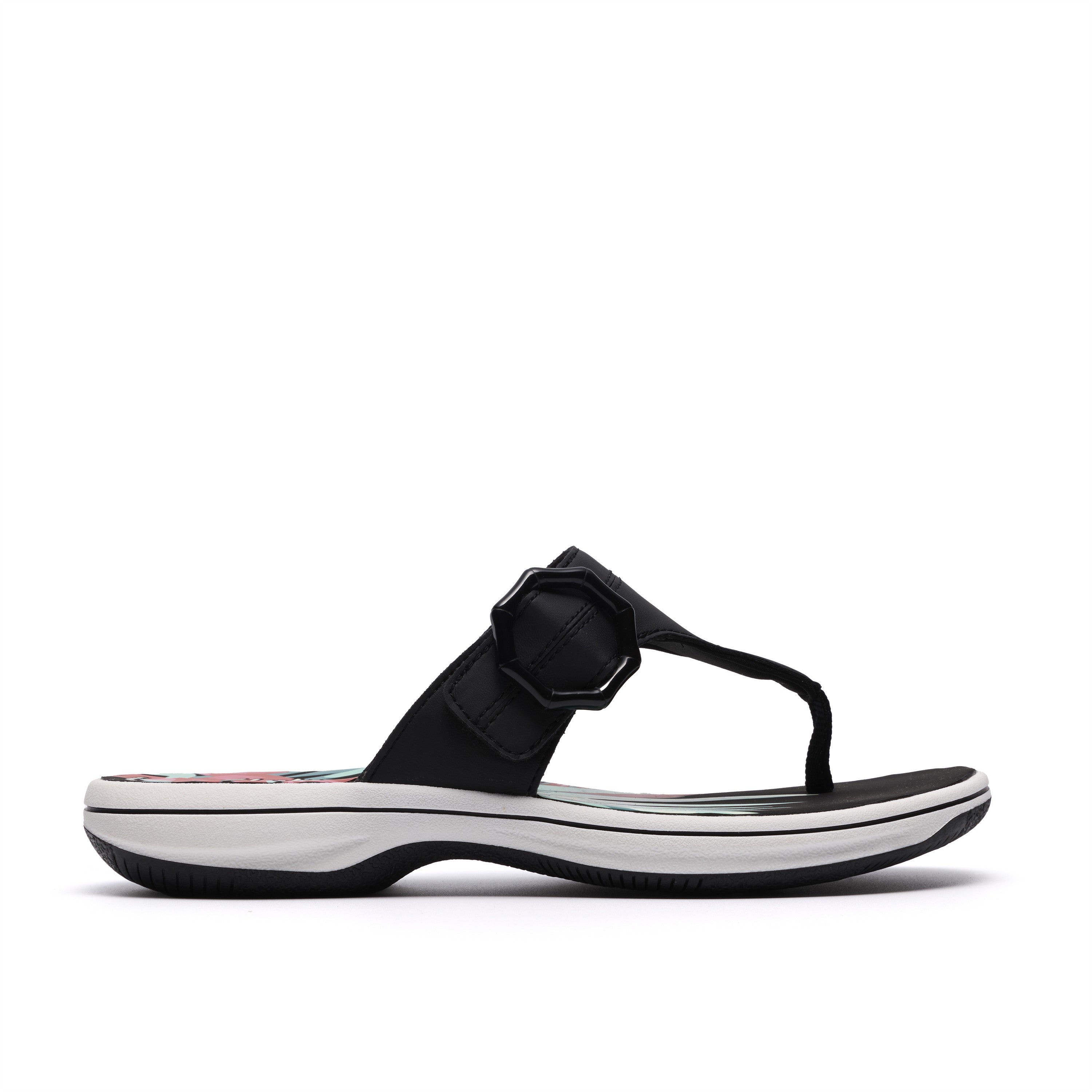 Clarks Women Black Pat Brinkley Cove Sandals