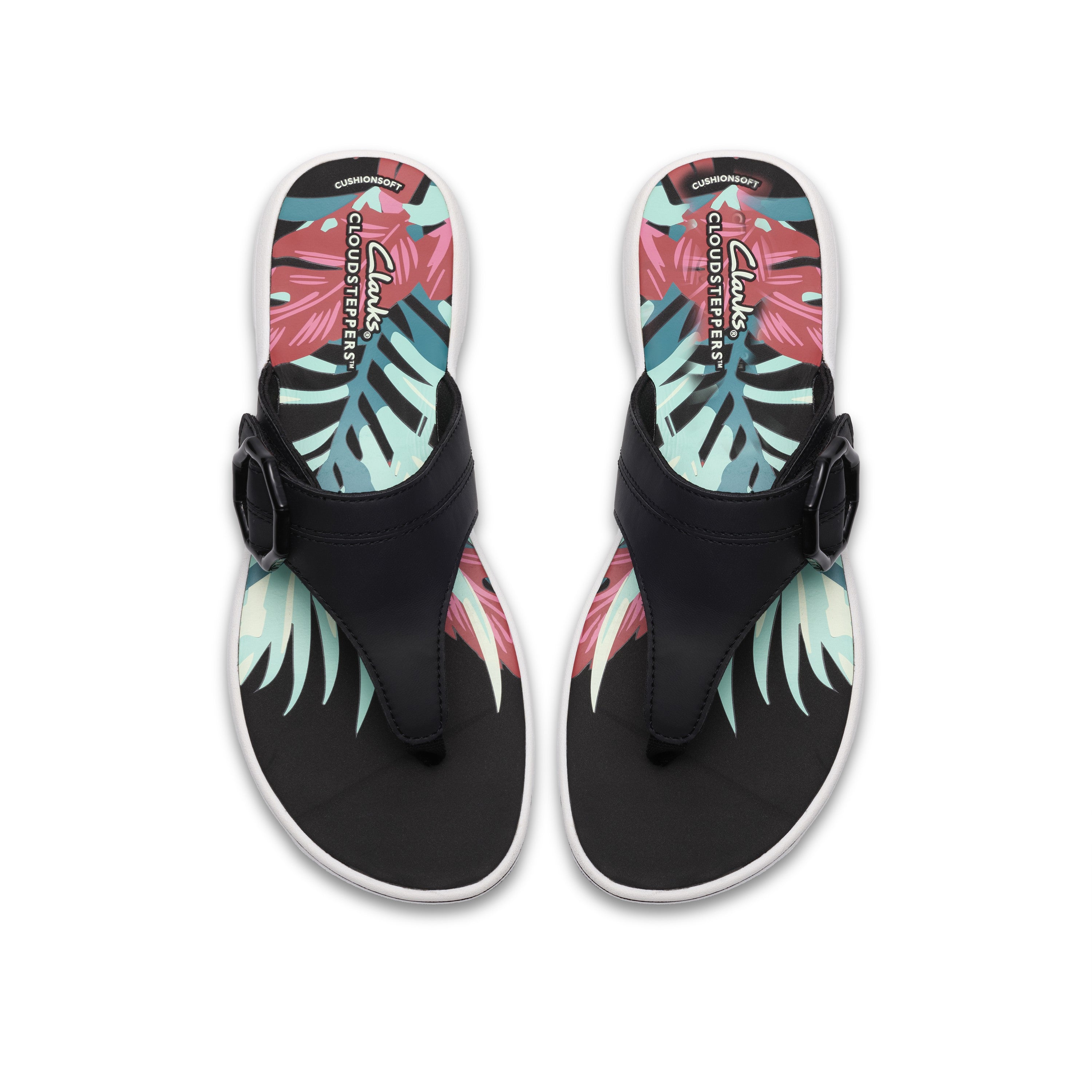 Clarks Women Black Pat Brinkley Cove Sandals