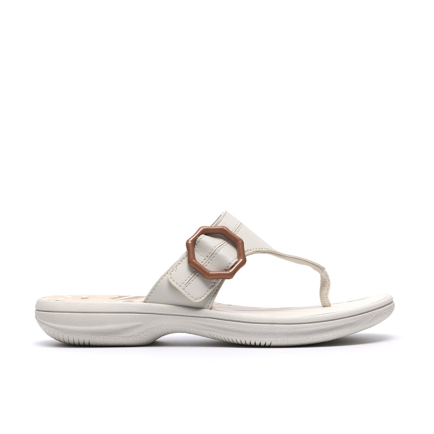 Clarks Women Brinkley Cove Off-White Sandals