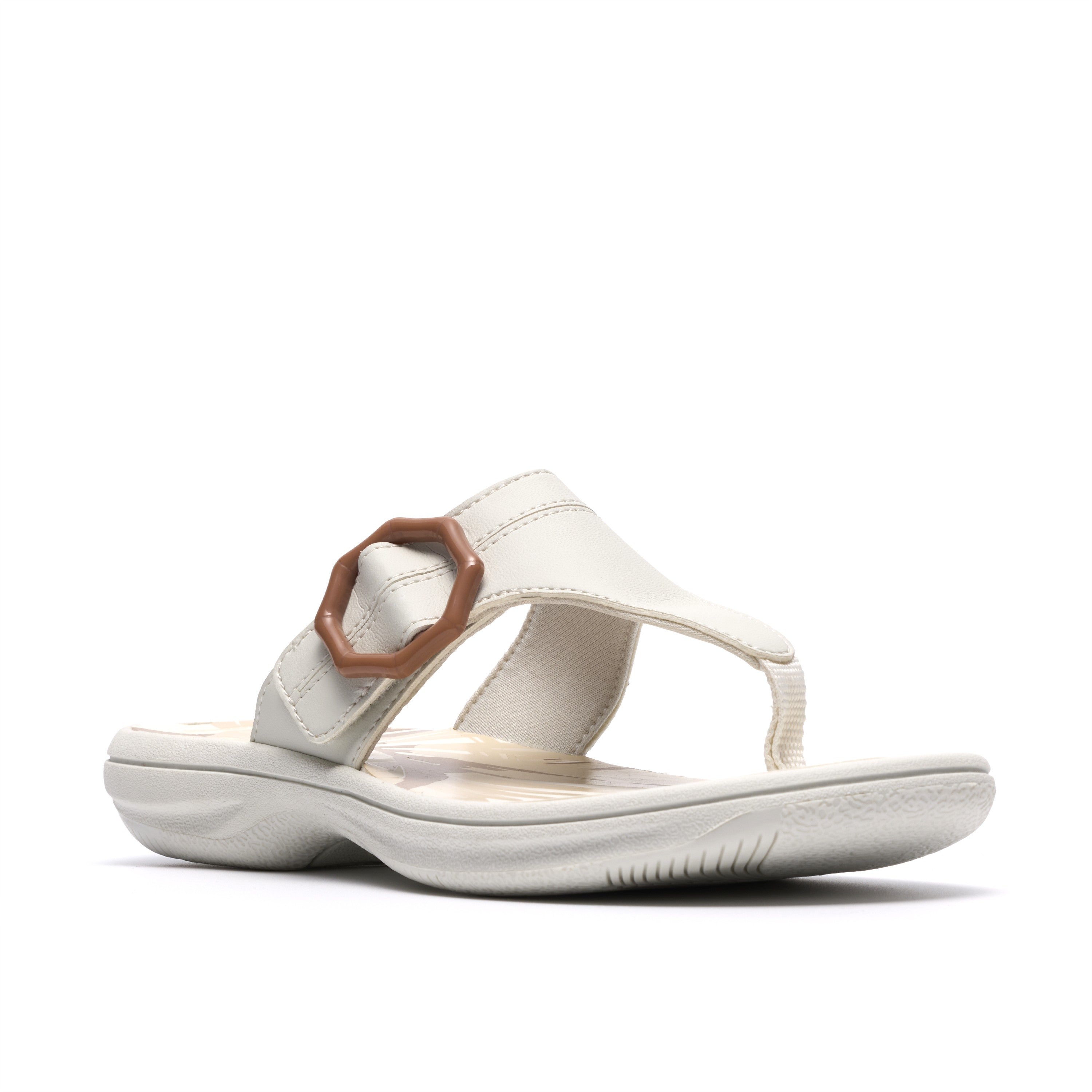 Clarks Women Off-White Brinkley Cove Sandals