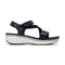 Clarks Women Brinkleyraesun Blue-Navy Sandals