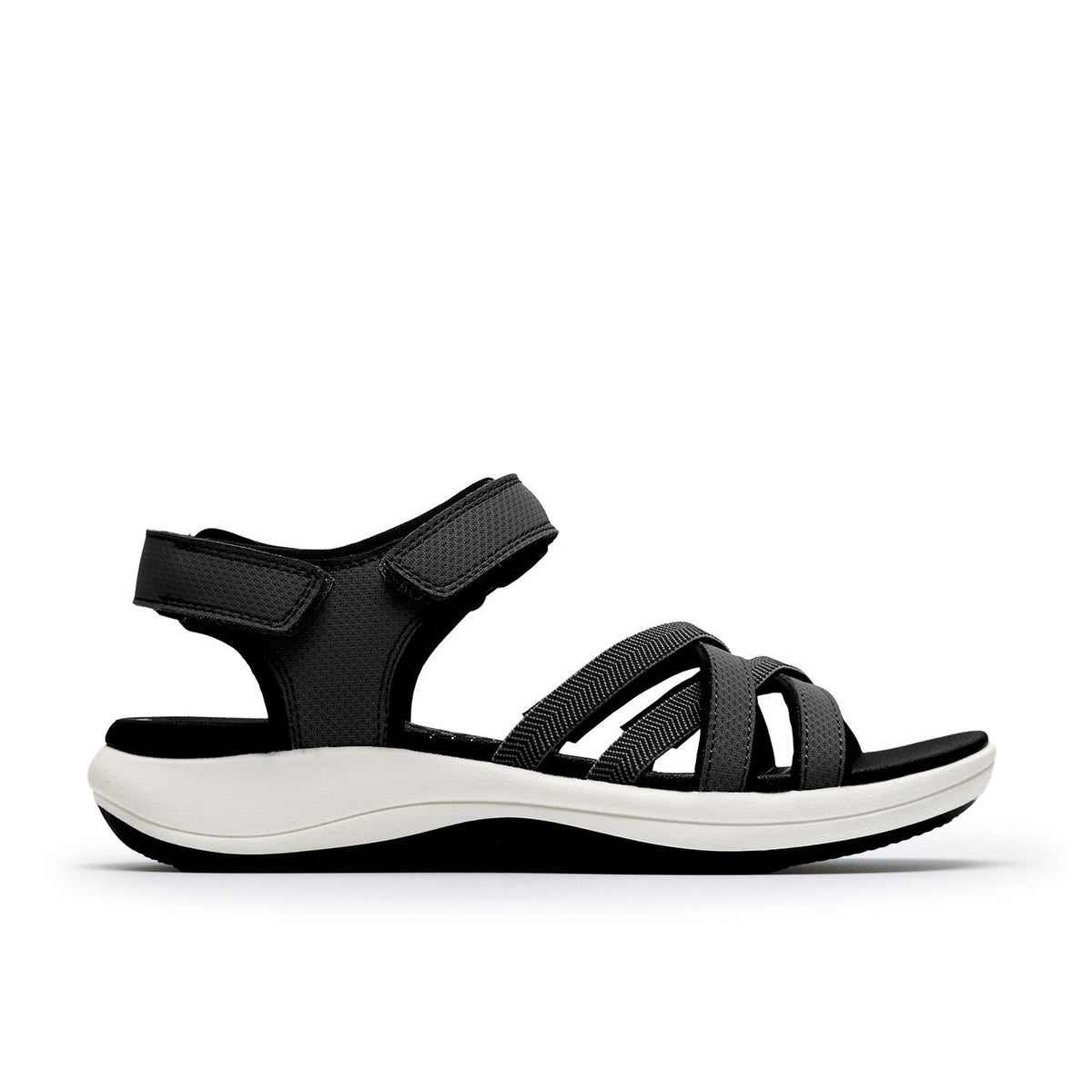 Clarks Women Mira Shore Black Sandals - BLACK / 3