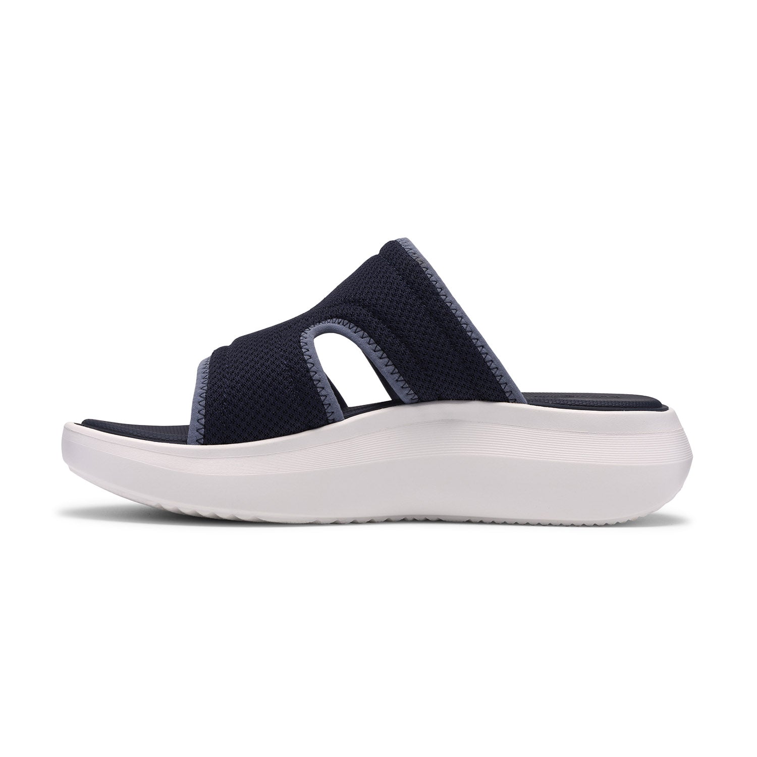 Clarks Women Solevana Mist Blue-Navy Sandals