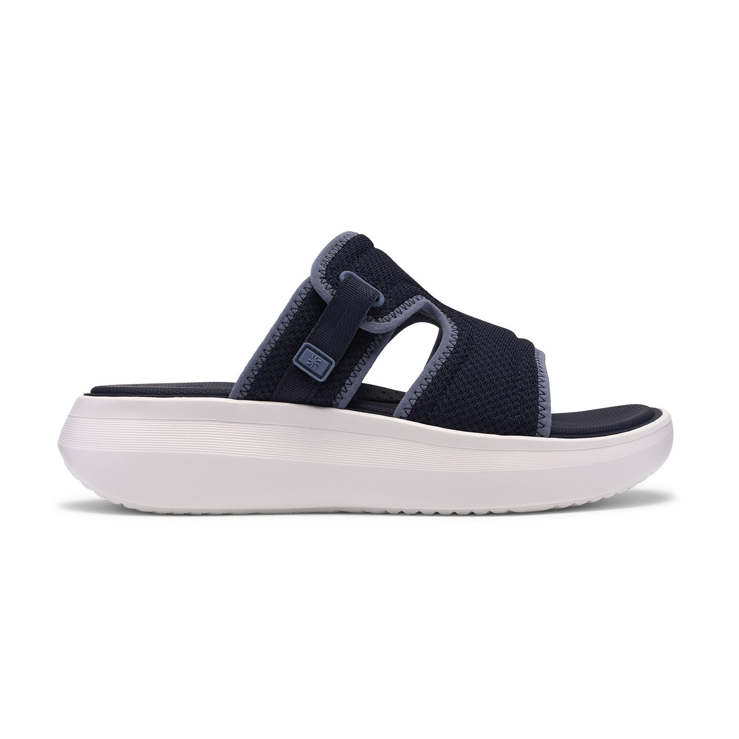Clarks Women Solevana Mist Blue-Navy Sandals