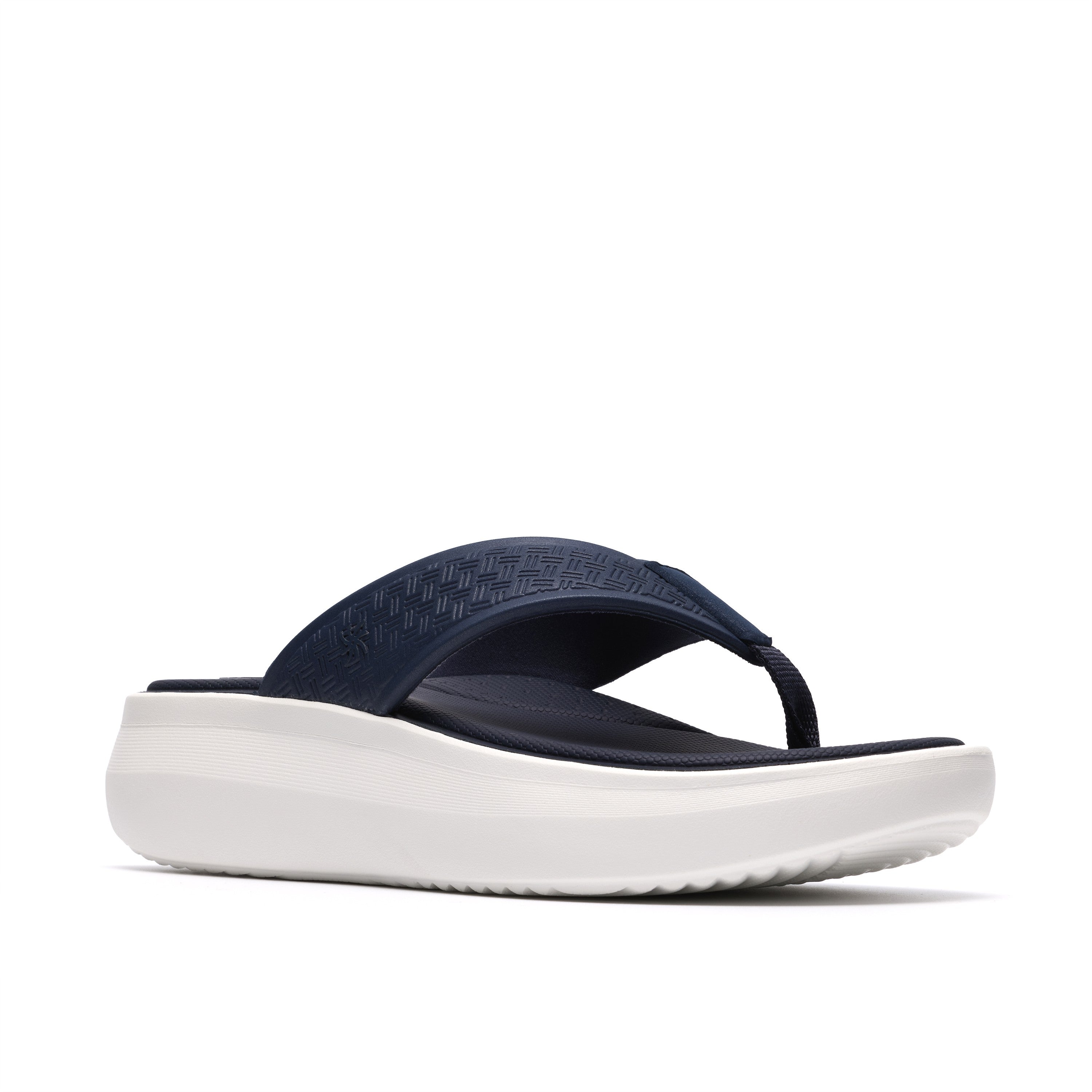 Clarks Women Blue-Navy Solevana Post 2 Sandals