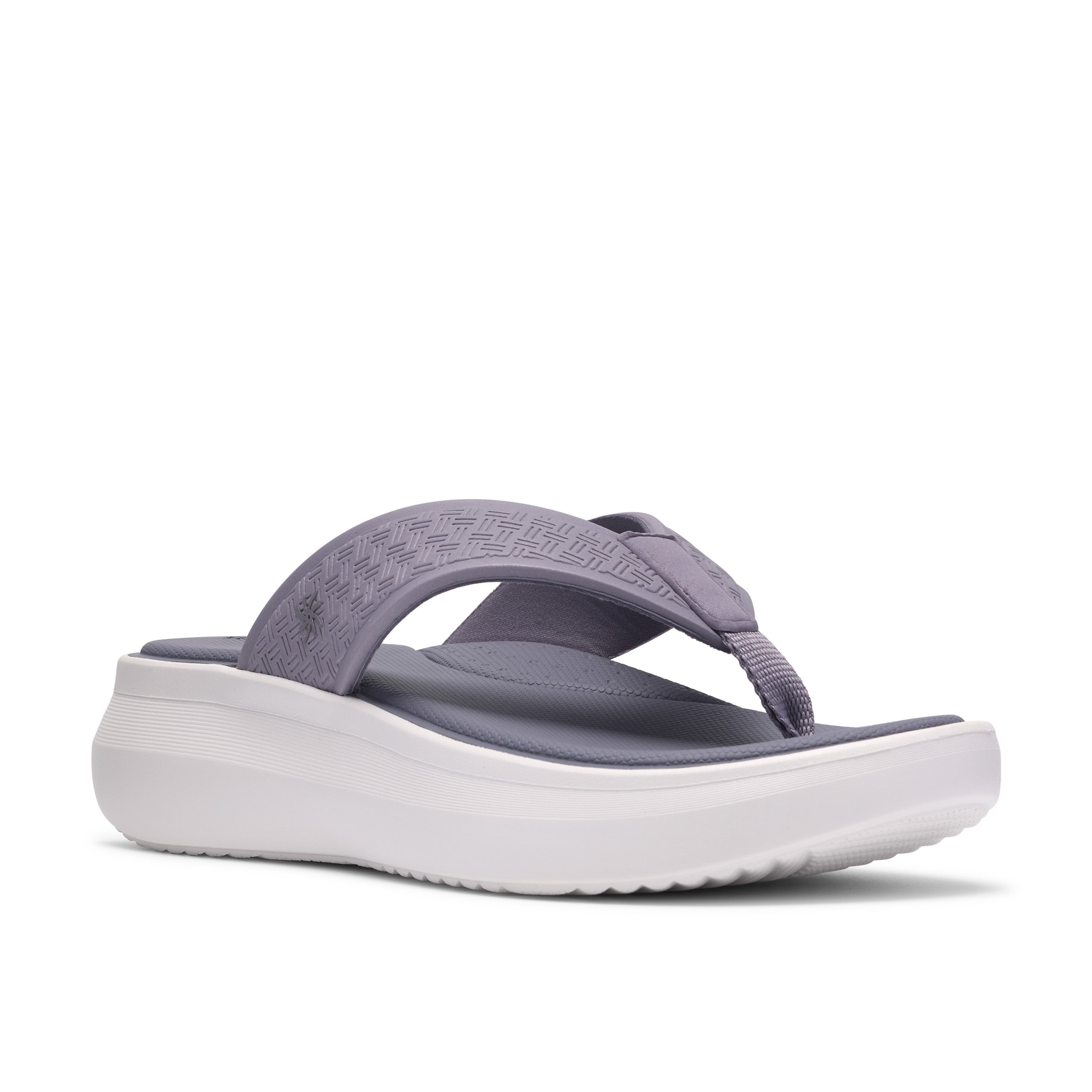 Clarks Women Purple-Mul Solevana Post 2 Sandals