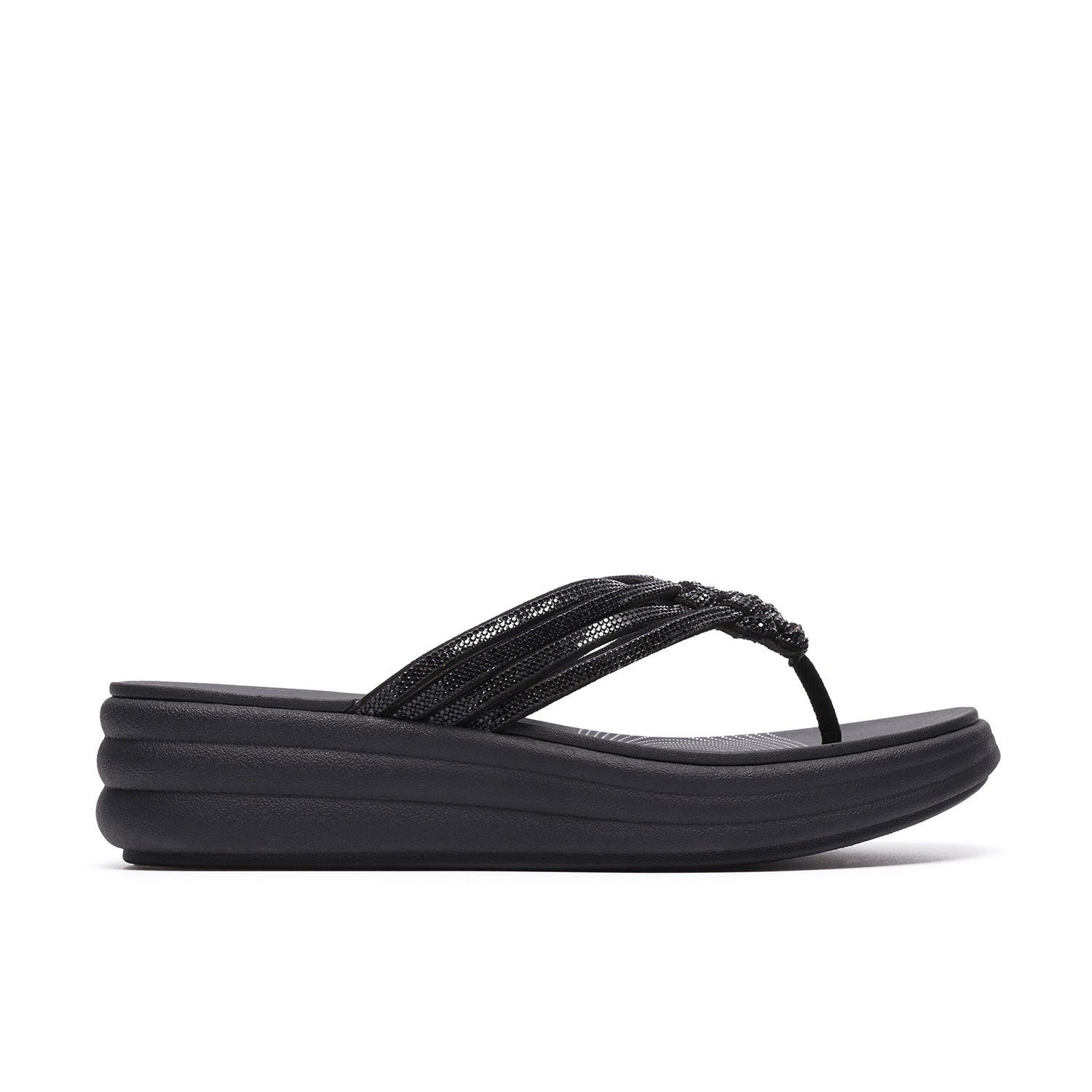 Clarks Women Drift Gem Black Sandals