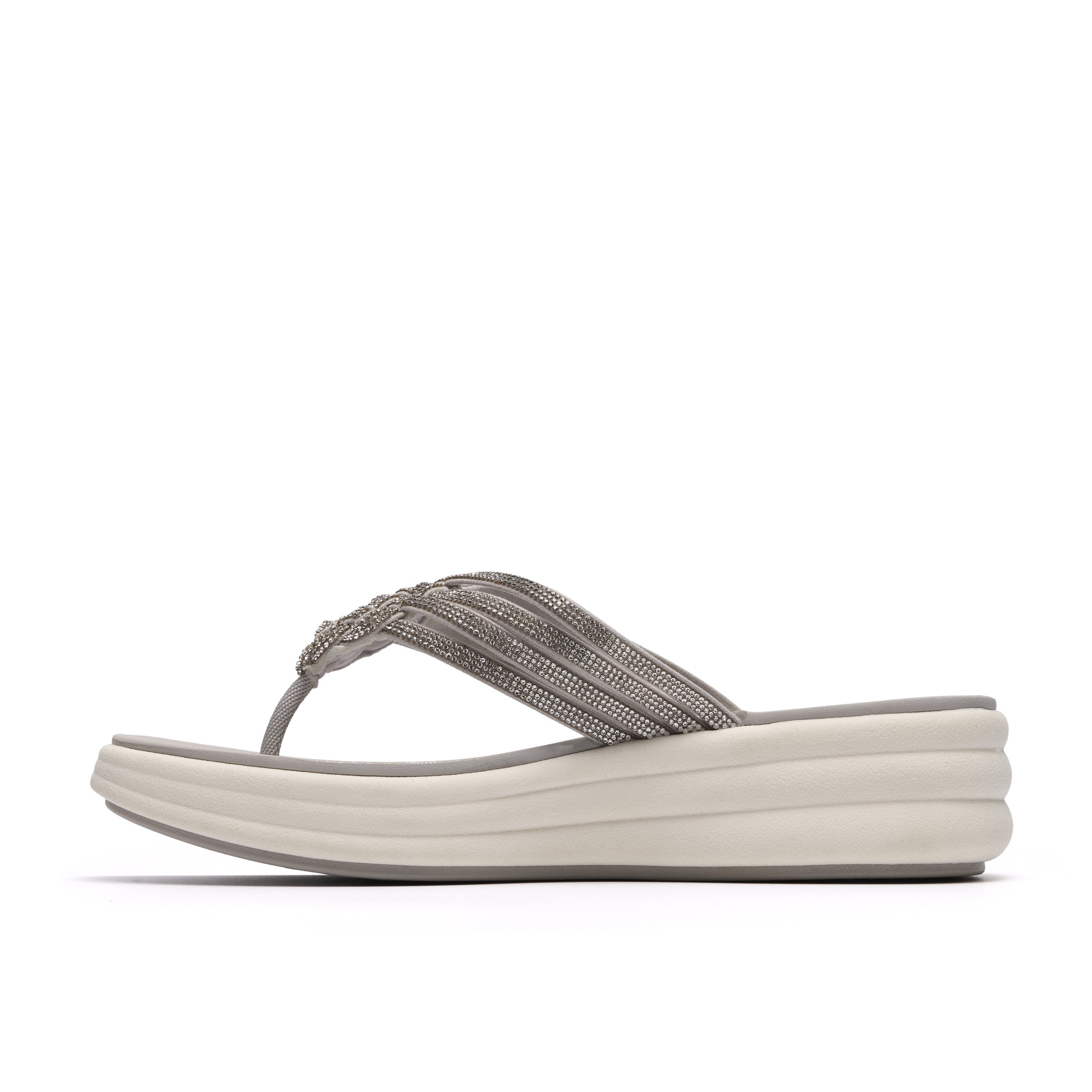 Clarks Women Silver Drift Gem Sandals
