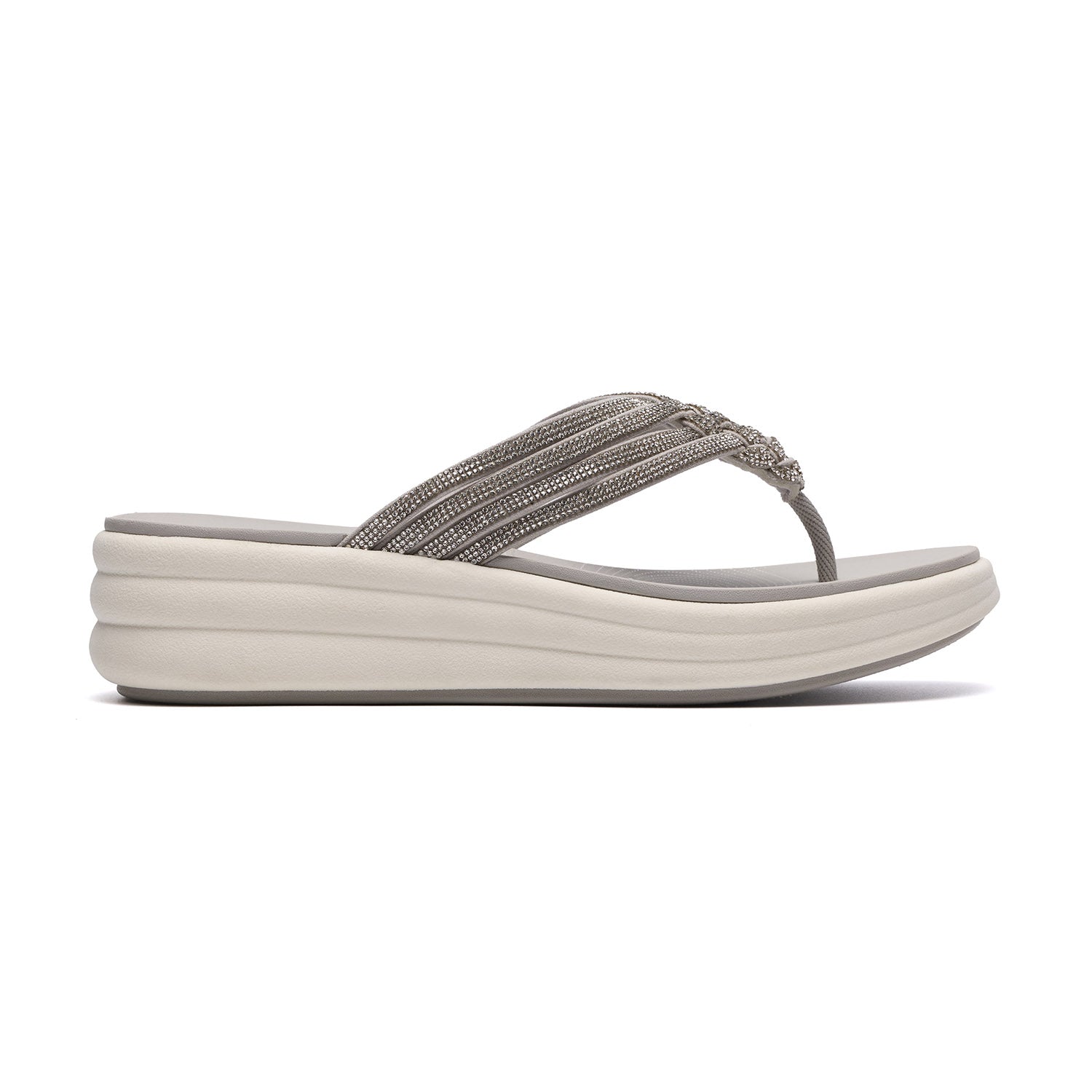 Clarks Women Drift Gem Silver Sandals