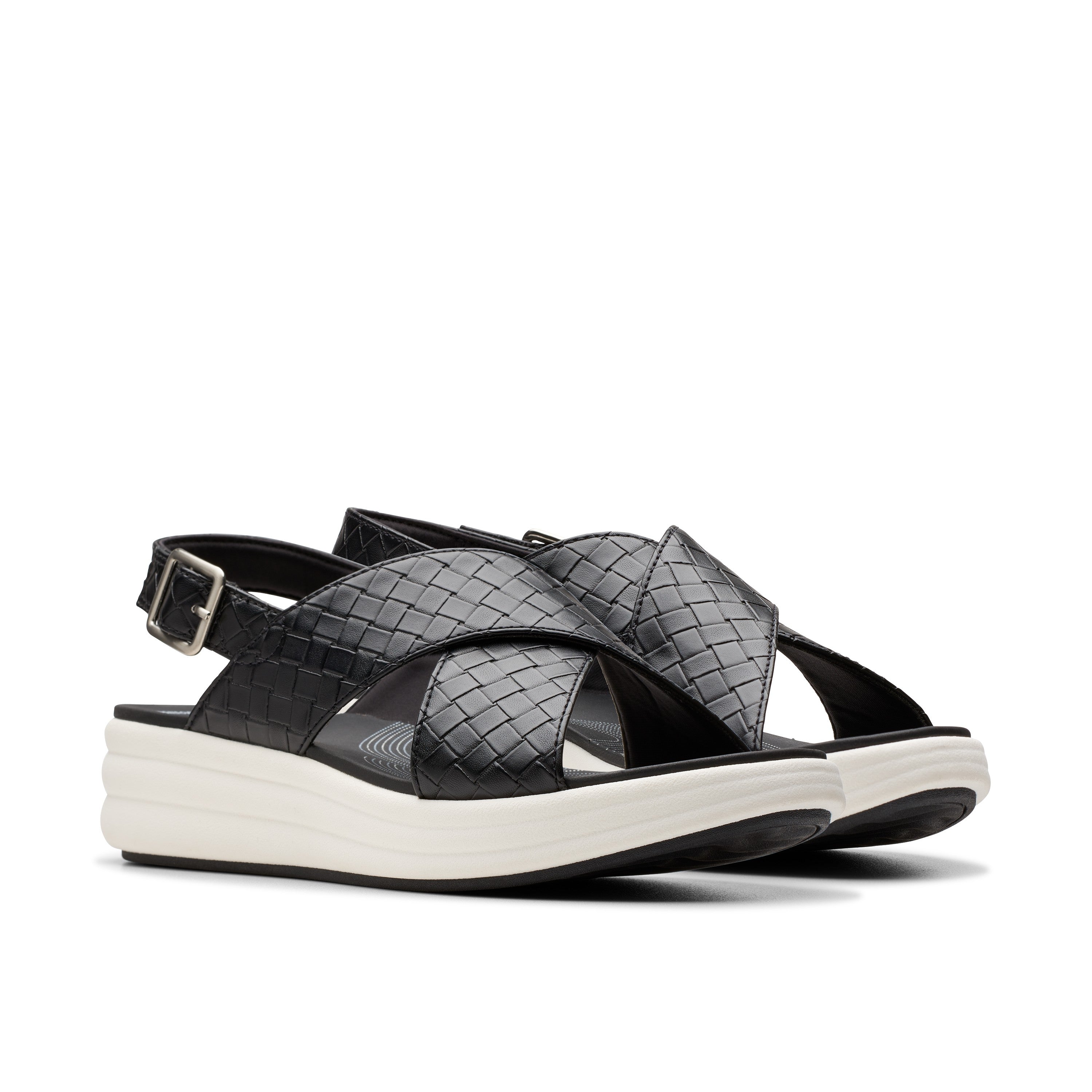 Clarks Women Black Drift Sun Sandals