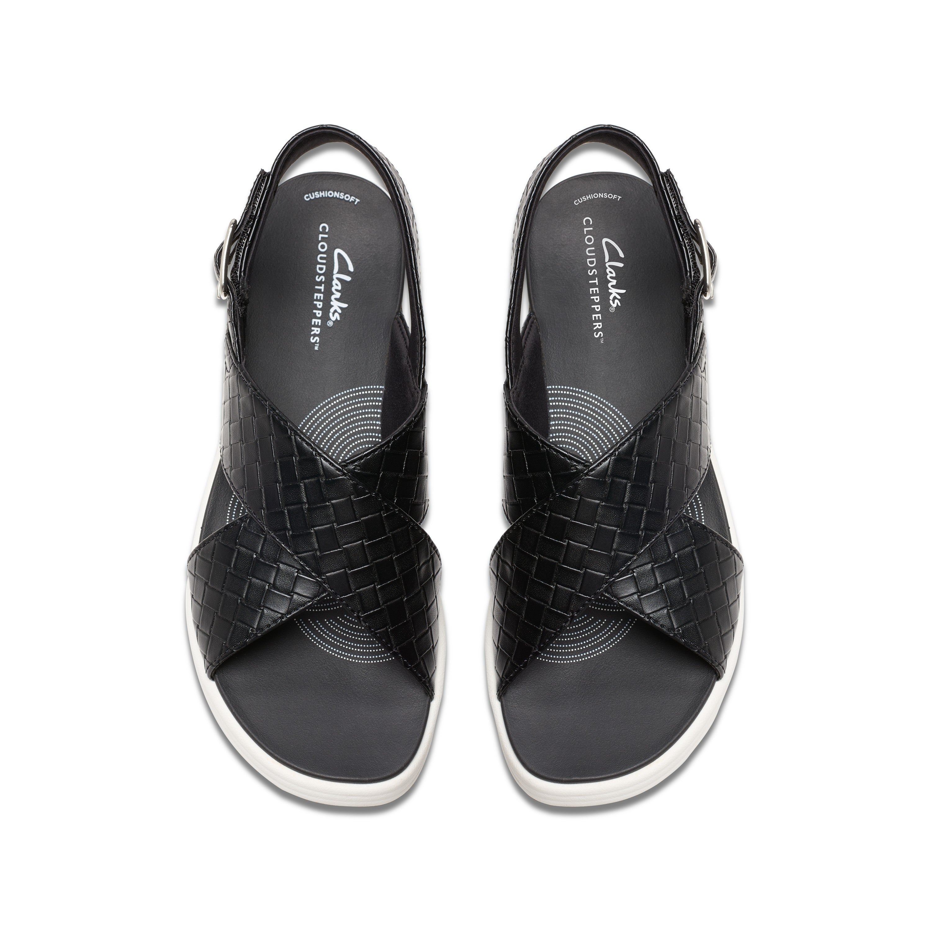 Clarks Women Black Drift Sun Sandals