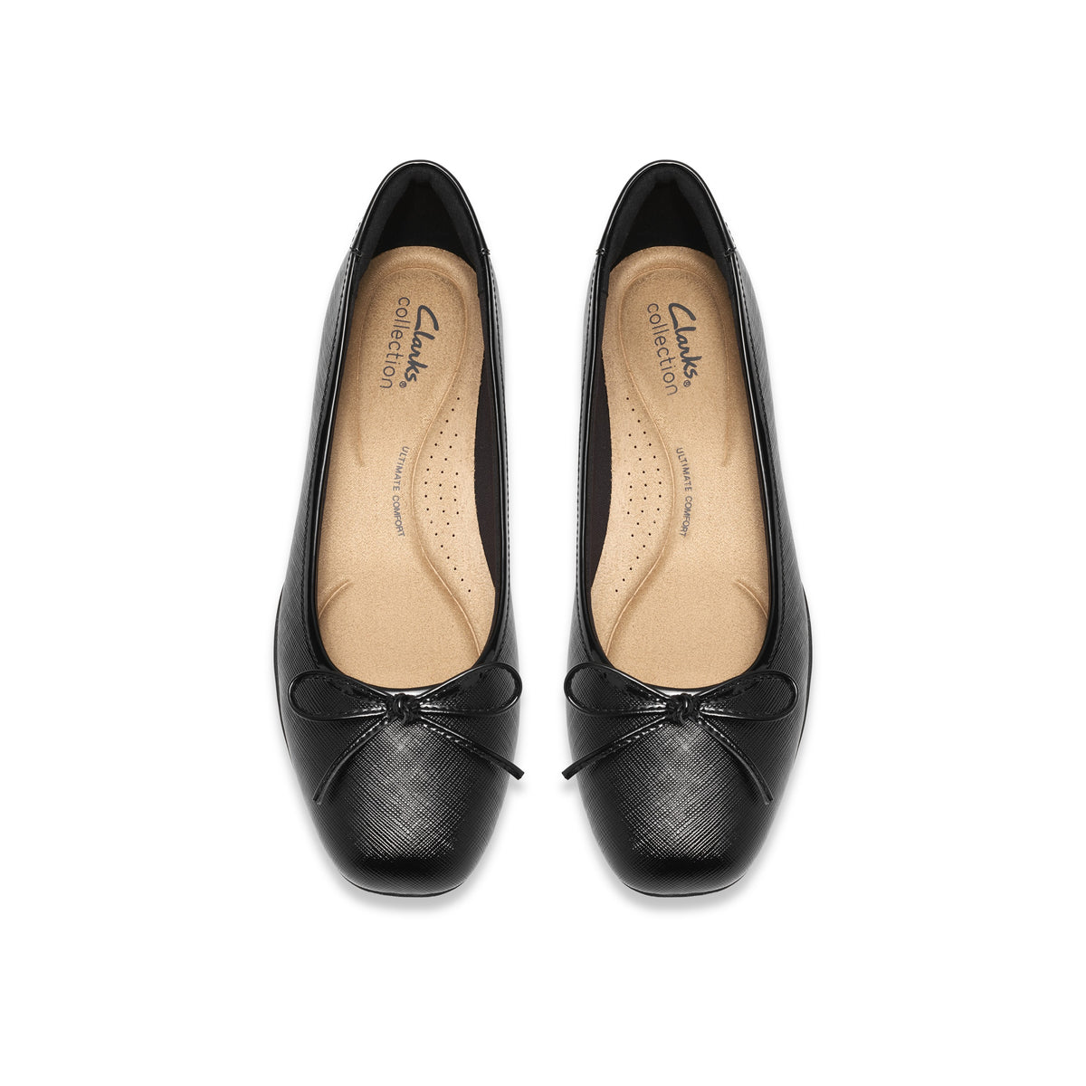 Clarks Women Black Jazmynn Bow Shoes