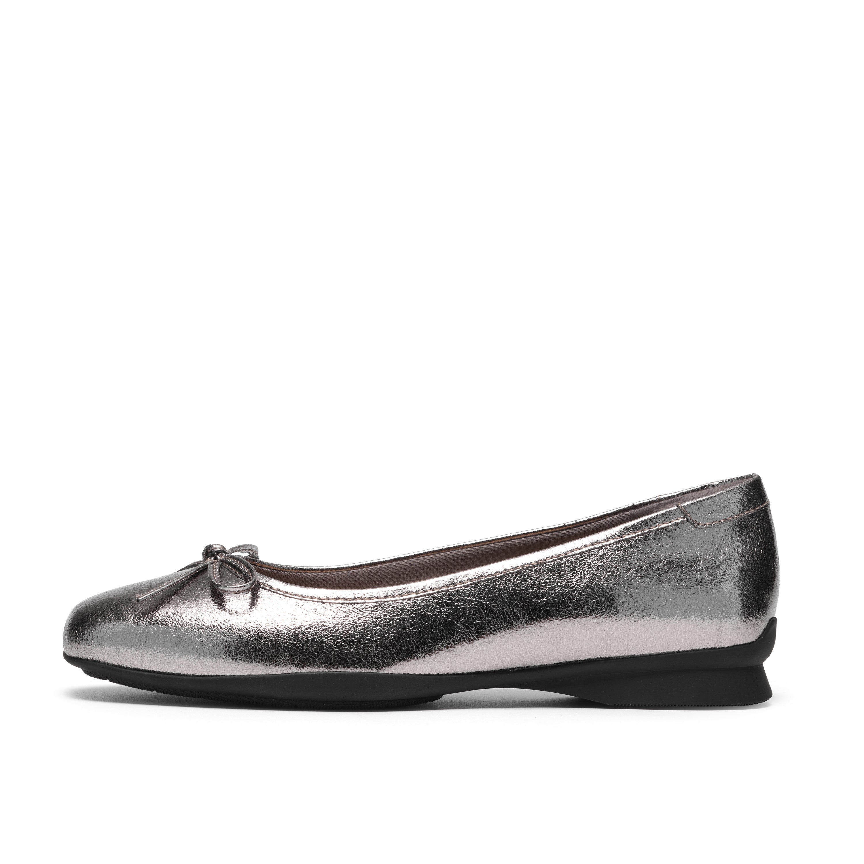 Clarks Women Black-Grey Jazmynn Bow Shoes