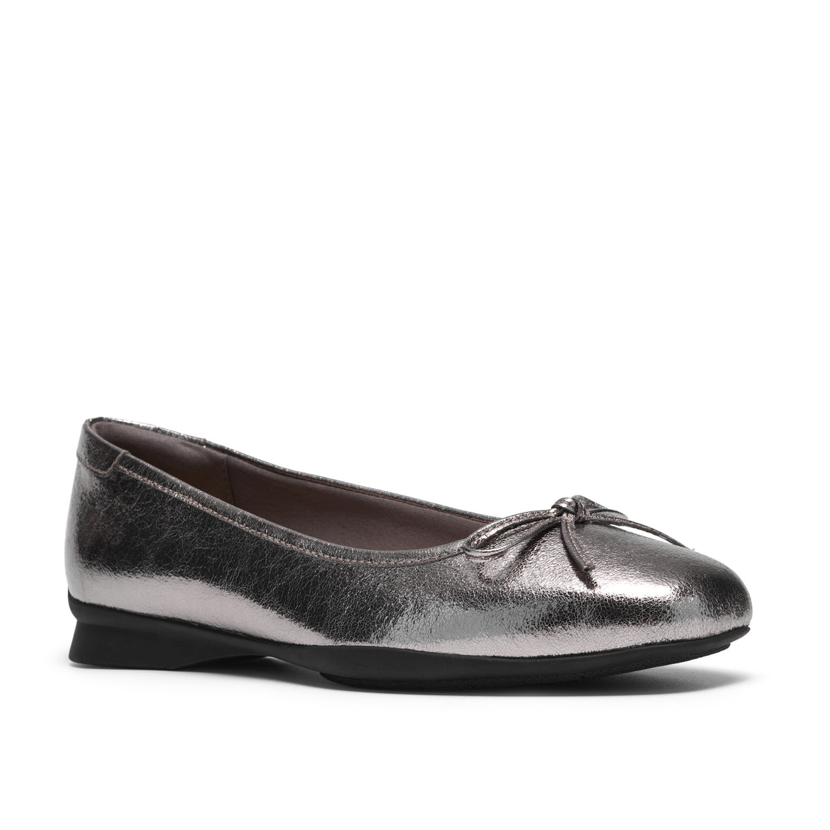 Clarks Women Black-Grey Jazmynn Bow Shoes