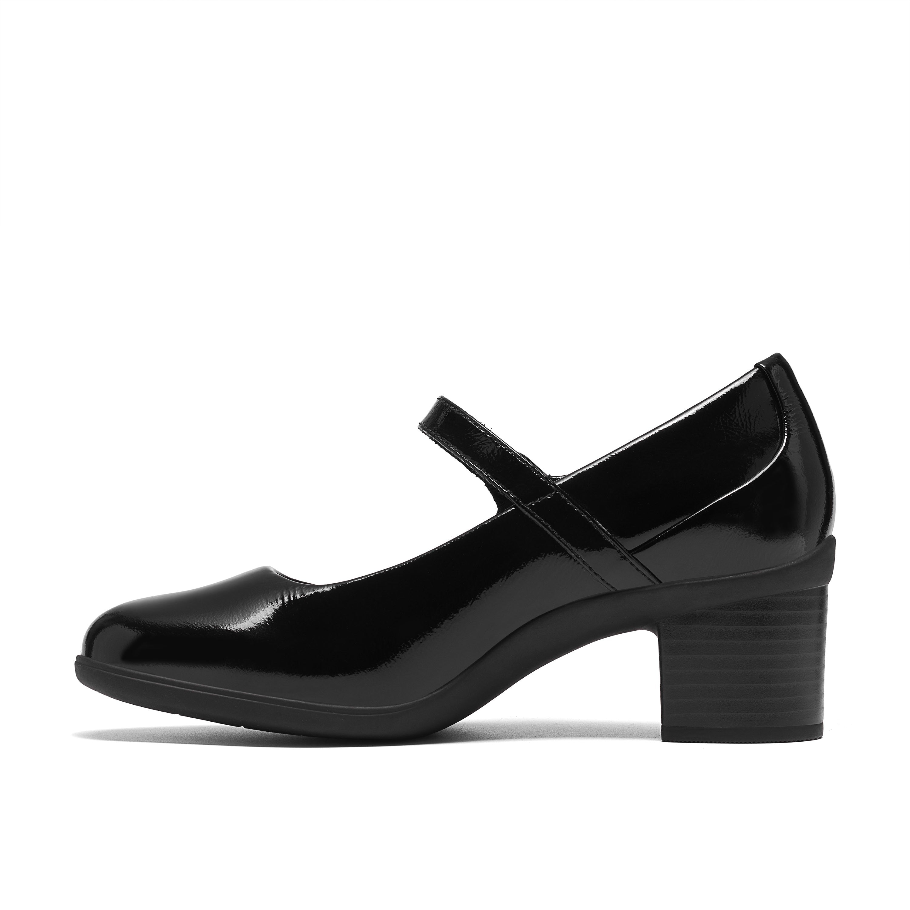 Clarks Women Black Pat Shaya Jane Shoes