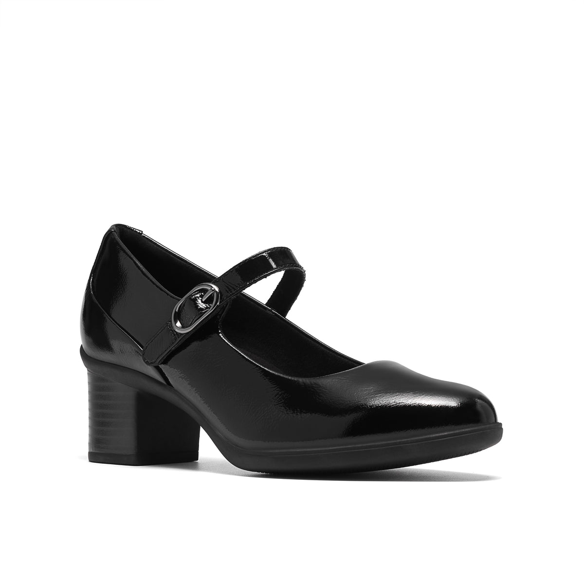 Clarks Women Black Pat Shaya Jane Shoes