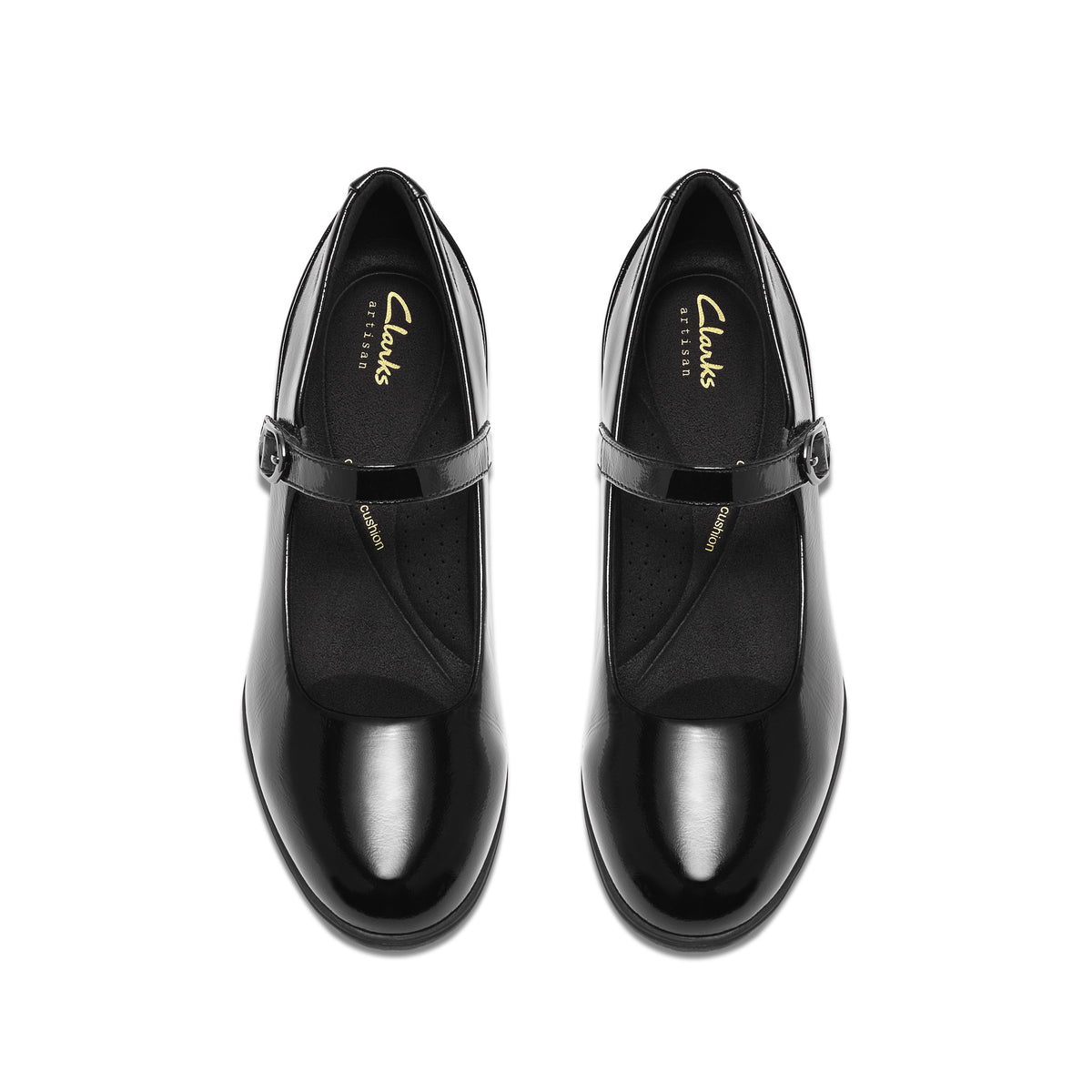 Clarks Women Black Pat Shaya Jane Shoes