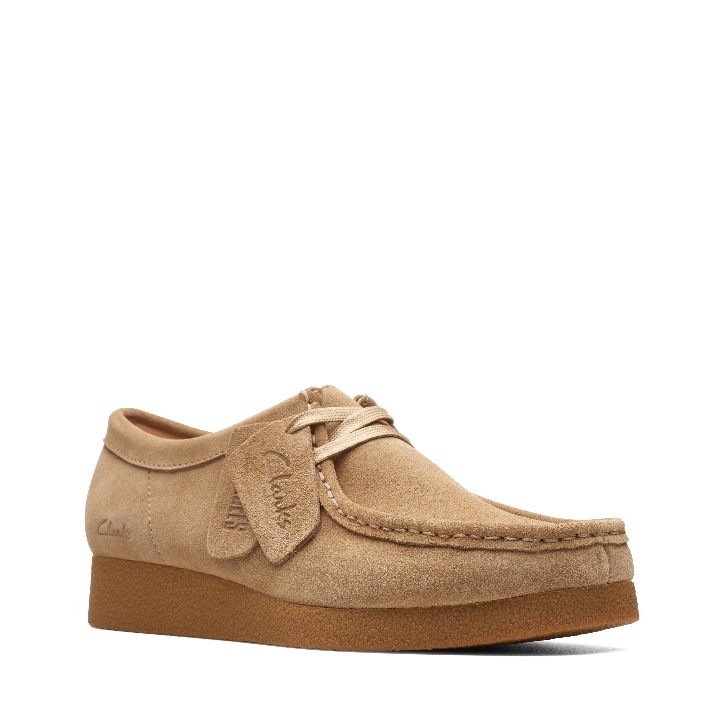 Clarks Women Dark Beige Wallabeeevosh Shoes
